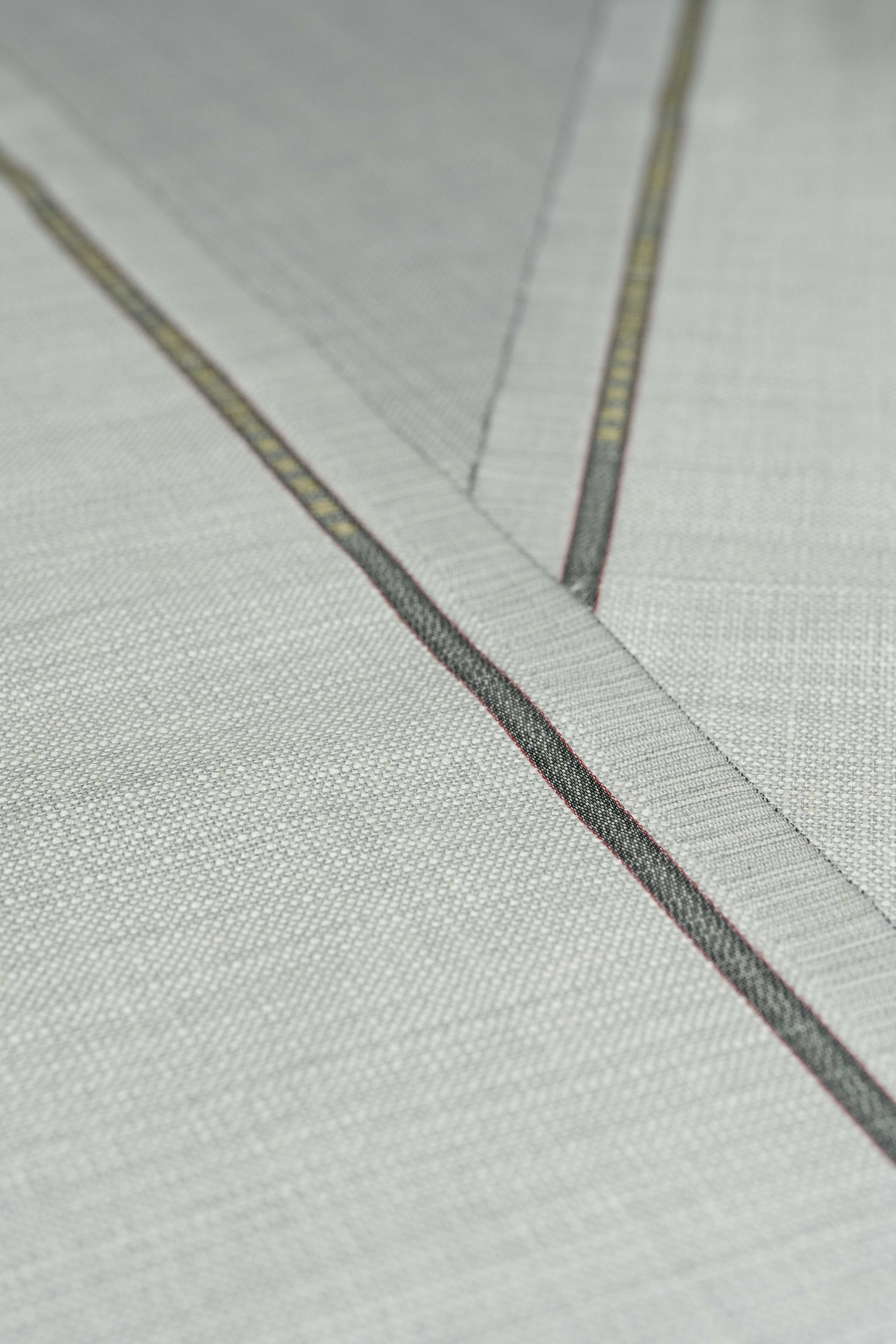 Loro Piana Beige Wool Silk Linen Jacket Fabric showing fine texture and elegant detail in luxurious material
