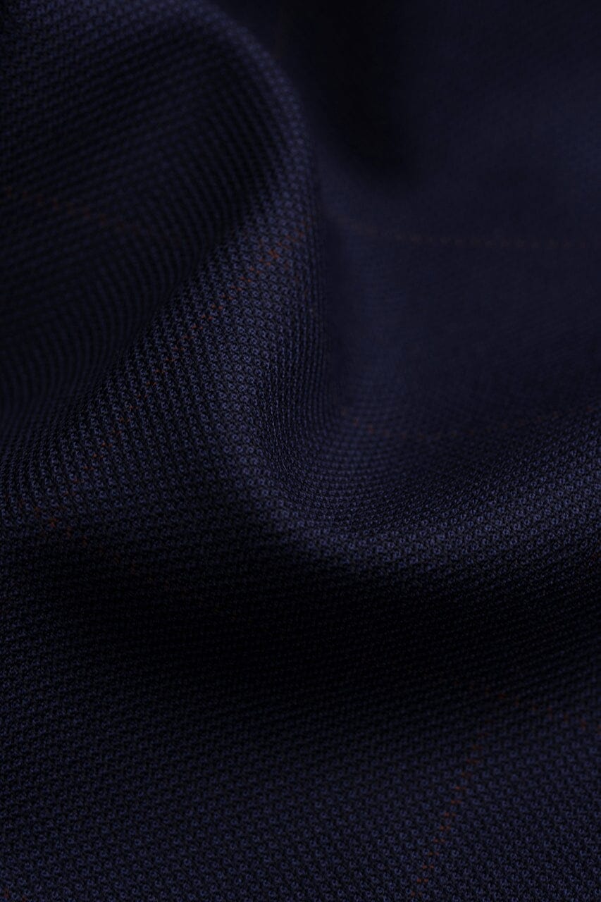 Modern Suit Fabrics-Bower Roebuck NGC38180 Bower Roebuck Dark Blue/Red Check Super 100's & Cashmere for Jackets