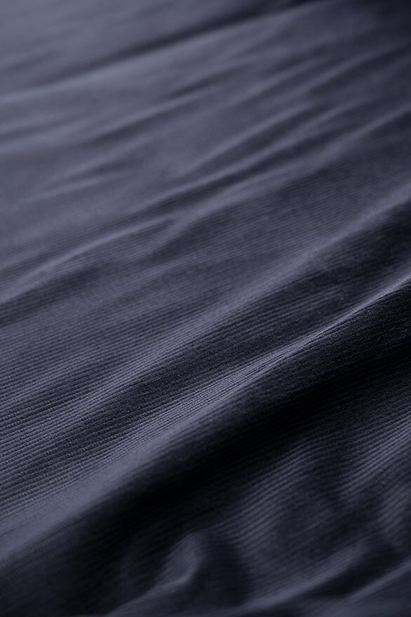 Modern Suit Fabrics-Brisbane Moss Navy 14 Wale Stretch Corduroy