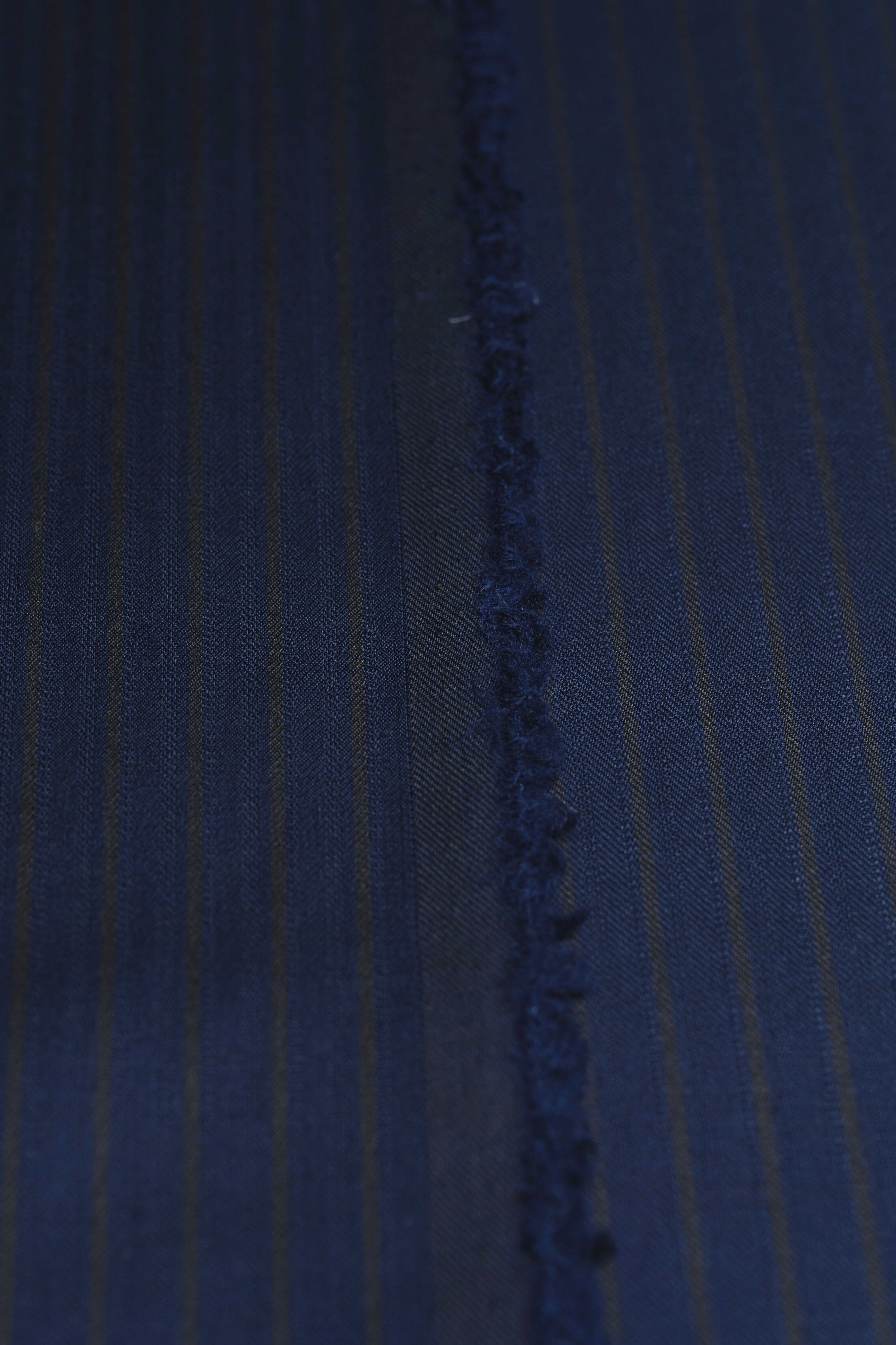 Modern Suit Fabrics-Carlo Barbera 32334 Carlo Barbera Navy Stripe Wool Suiting-3m