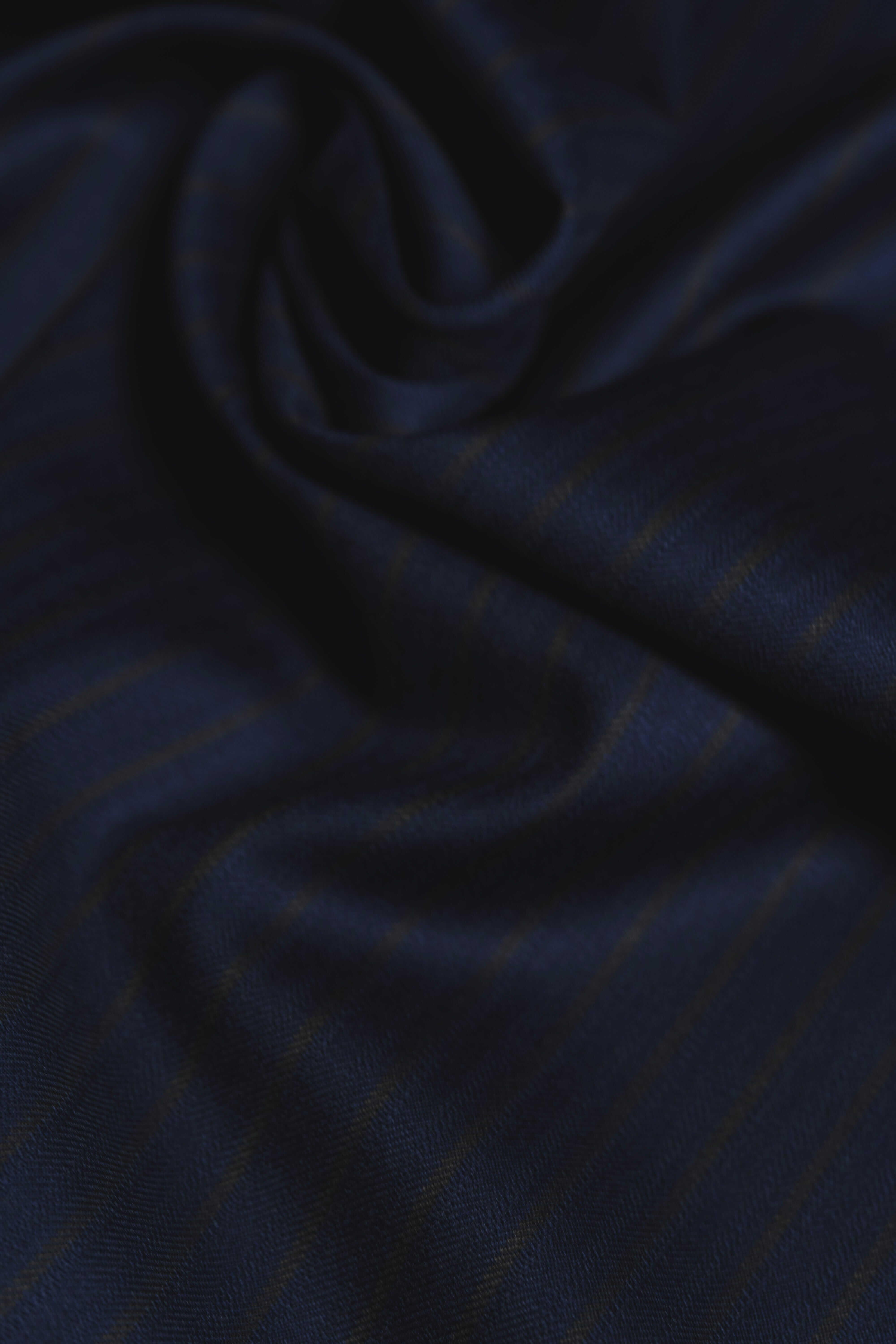 Modern Suit Fabrics-Carlo Barbera 32334 Carlo Barbera Navy Stripe Wool Suiting-3m