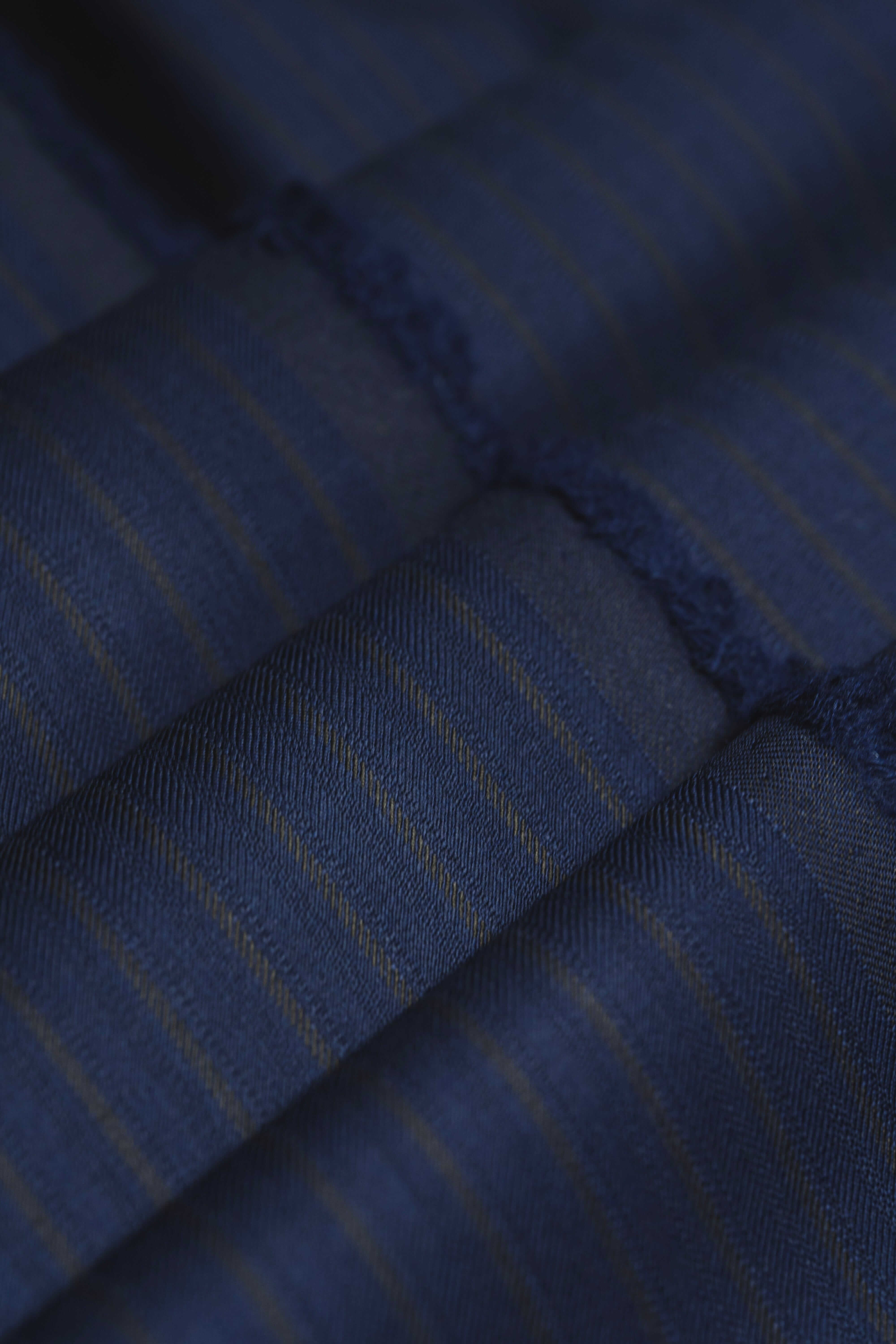 Modern Suit Fabrics-Carlo Barbera 32334 Carlo Barbera Navy Stripe Wool Suiting-3m