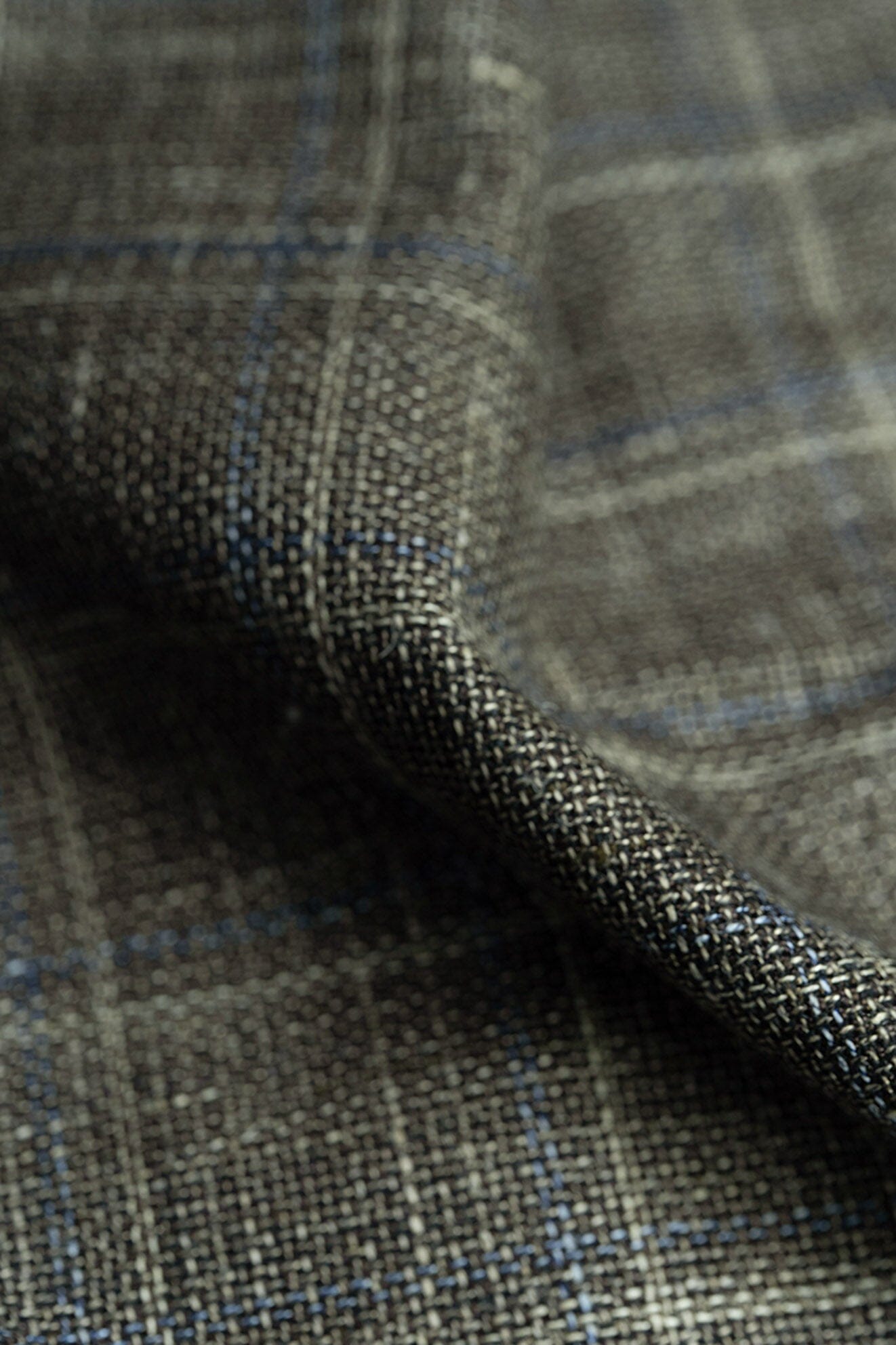 LaGondola Suit Fabric-E.Thomas GC50126 E.Thomas Brown & Plaid Jacketing