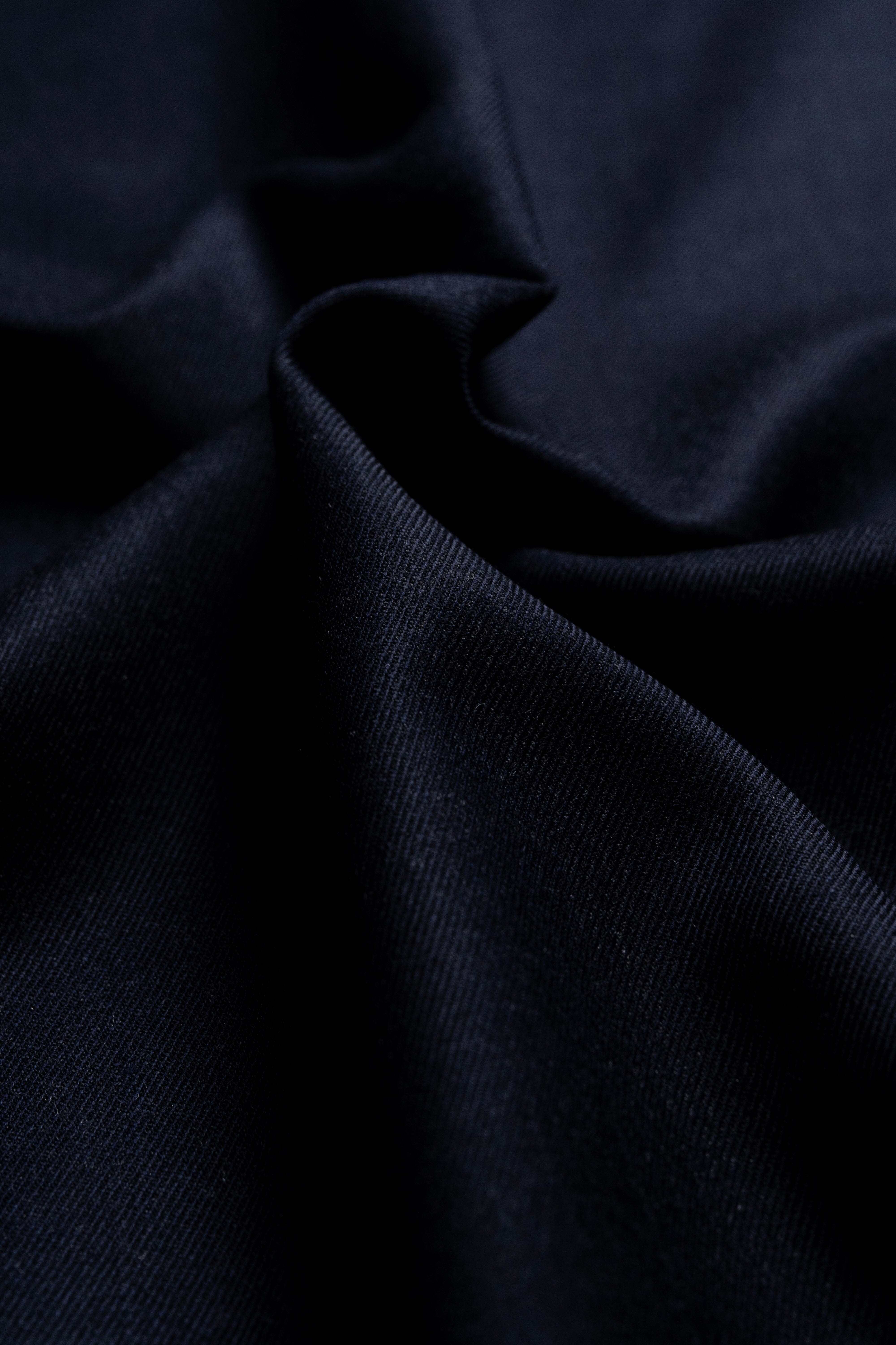 Modern Suit Fabrics-Fintex of London FS20720 Fintex of London Midnight Navy Cavalry Twill Trousers-1.6m