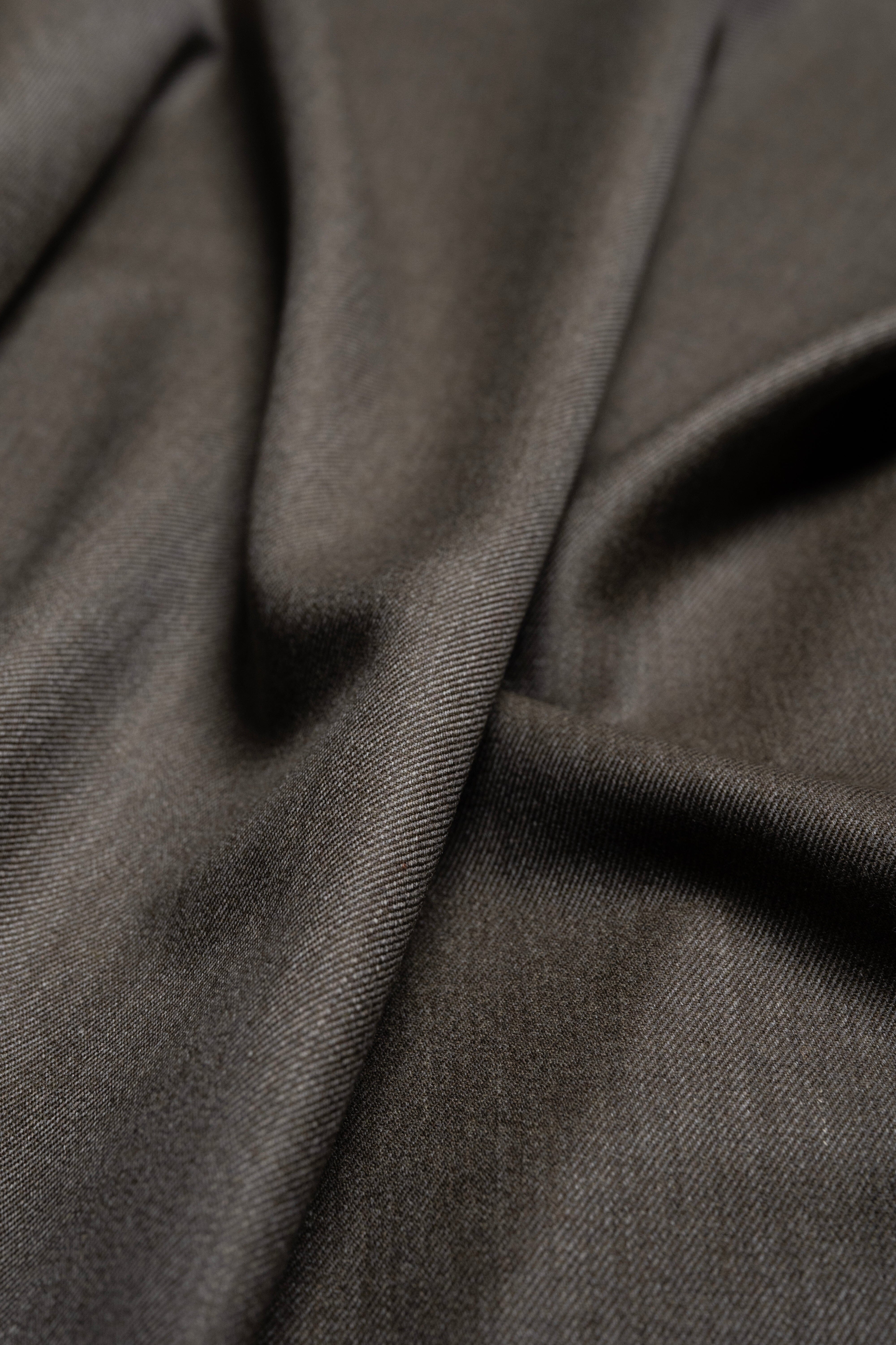 Modern Suit Fabrics-Fintex of London FS20724 Fintex of London Brown Cavalry Twill Wool Suiting-1.75m