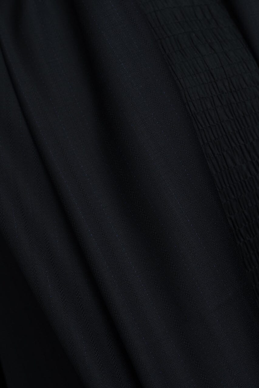 Vintage Suit Fabrics-Giorgio Vallino V23357 Giorgio Vallino Black Stripe Wool Cashmere Suiting -3m