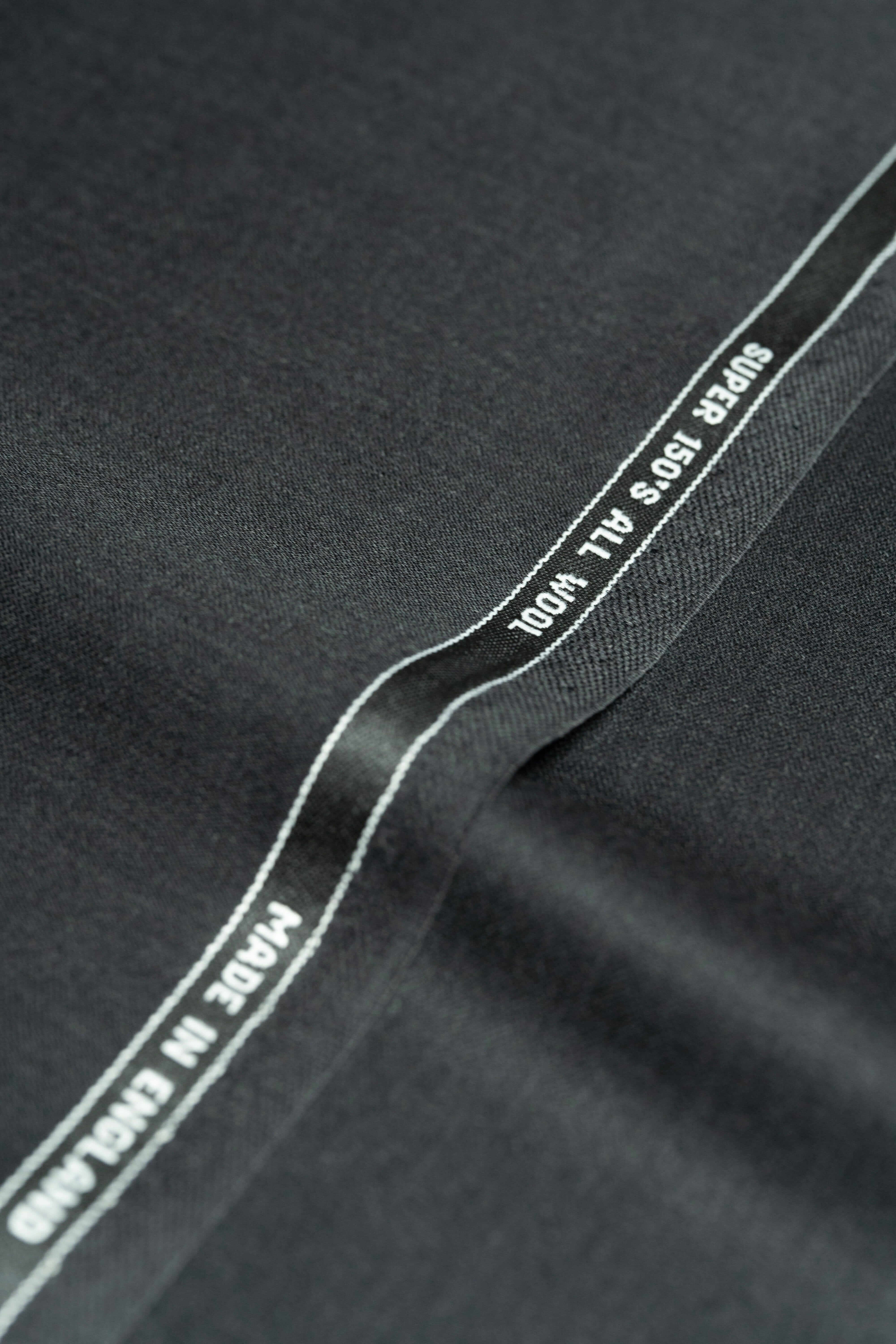 Modern Suit Fabrics-LaGondola 31699 Charcoal Plain 150's Wool Suiting-2.1m