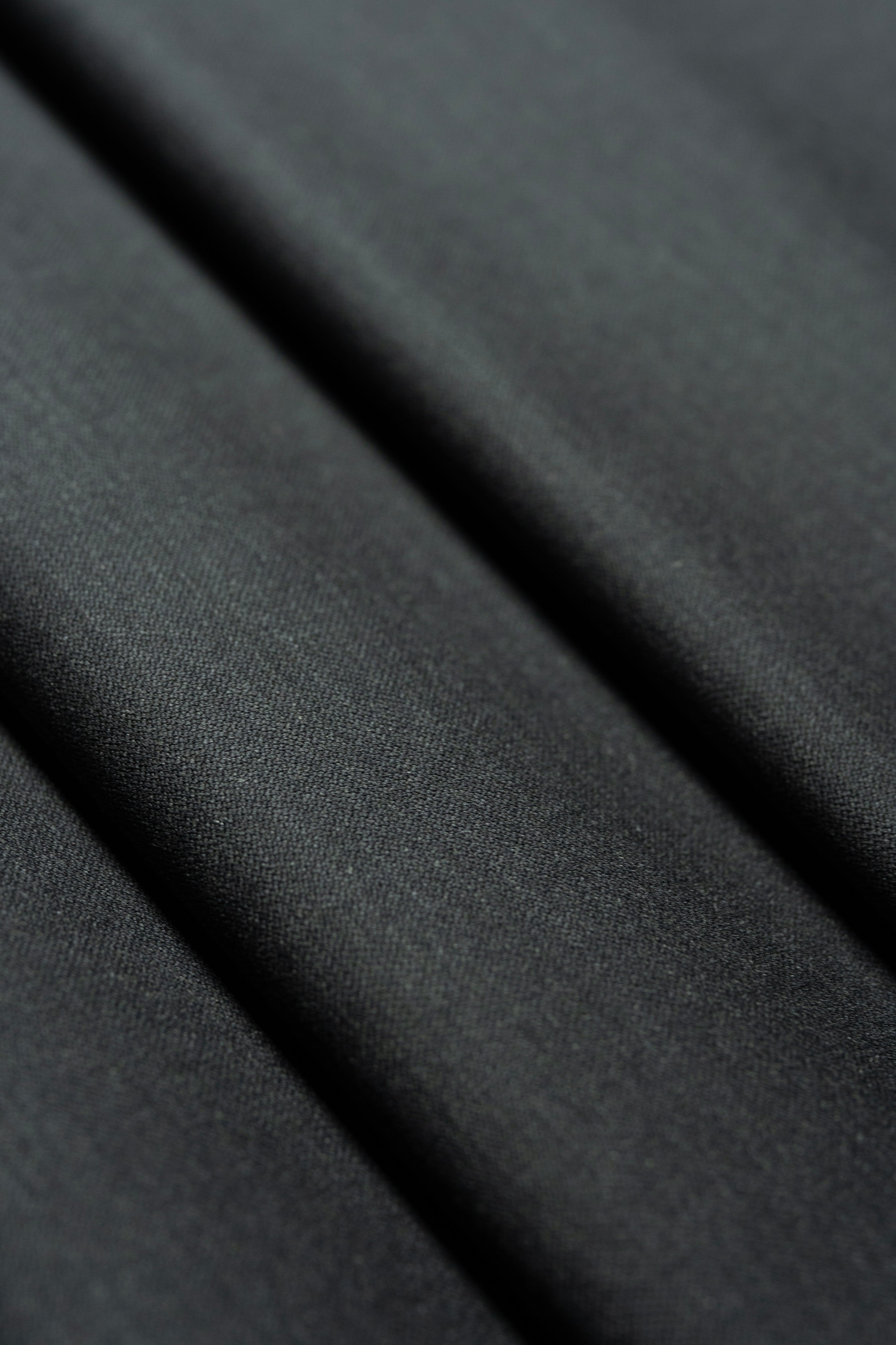 Modern Suit Fabrics-LaGondola 31699 Charcoal Plain 150's Wool Suiting-2.1m