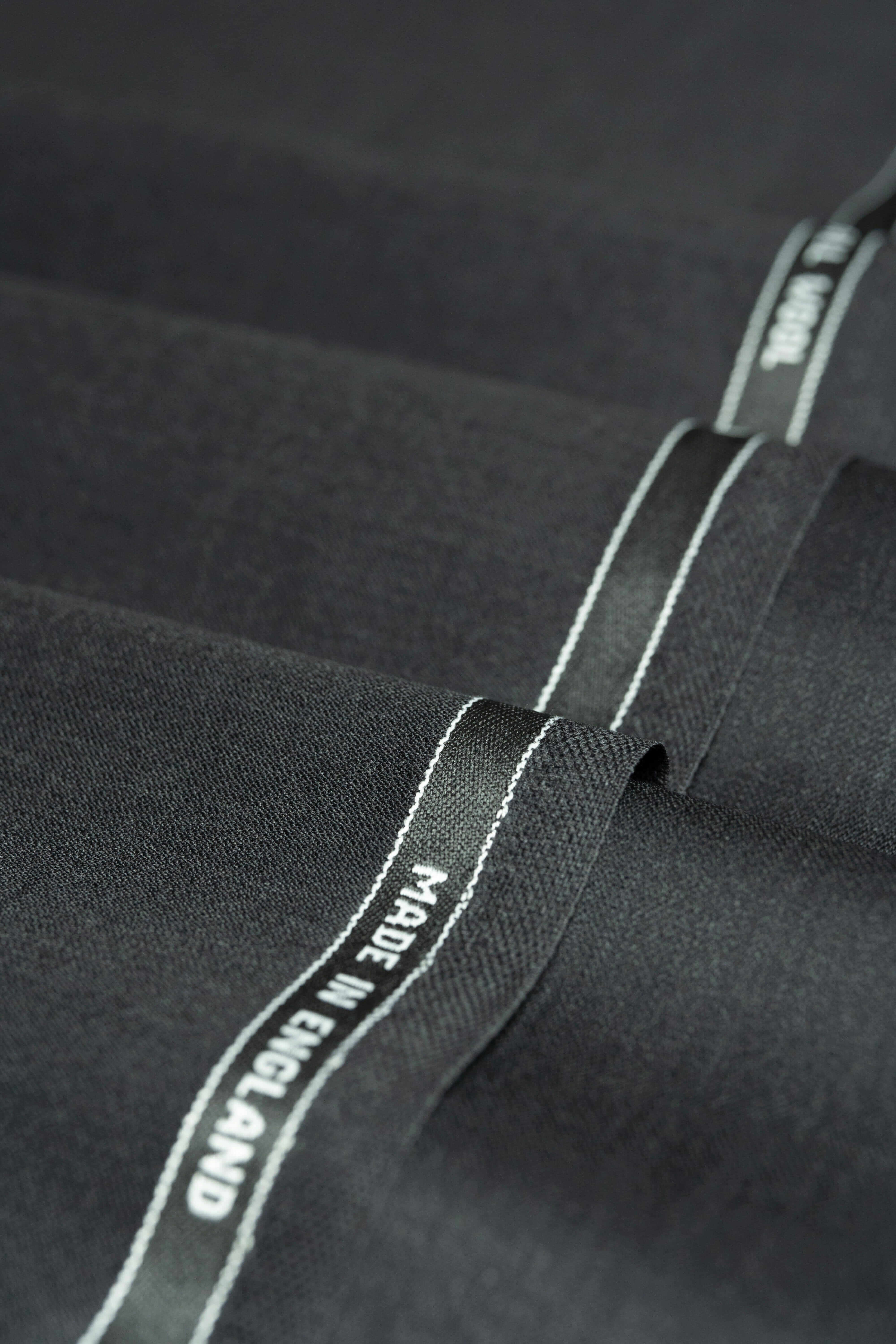 Modern Suit Fabrics-LaGondola 31699 Charcoal Plain 150's Wool Suiting-2.9m