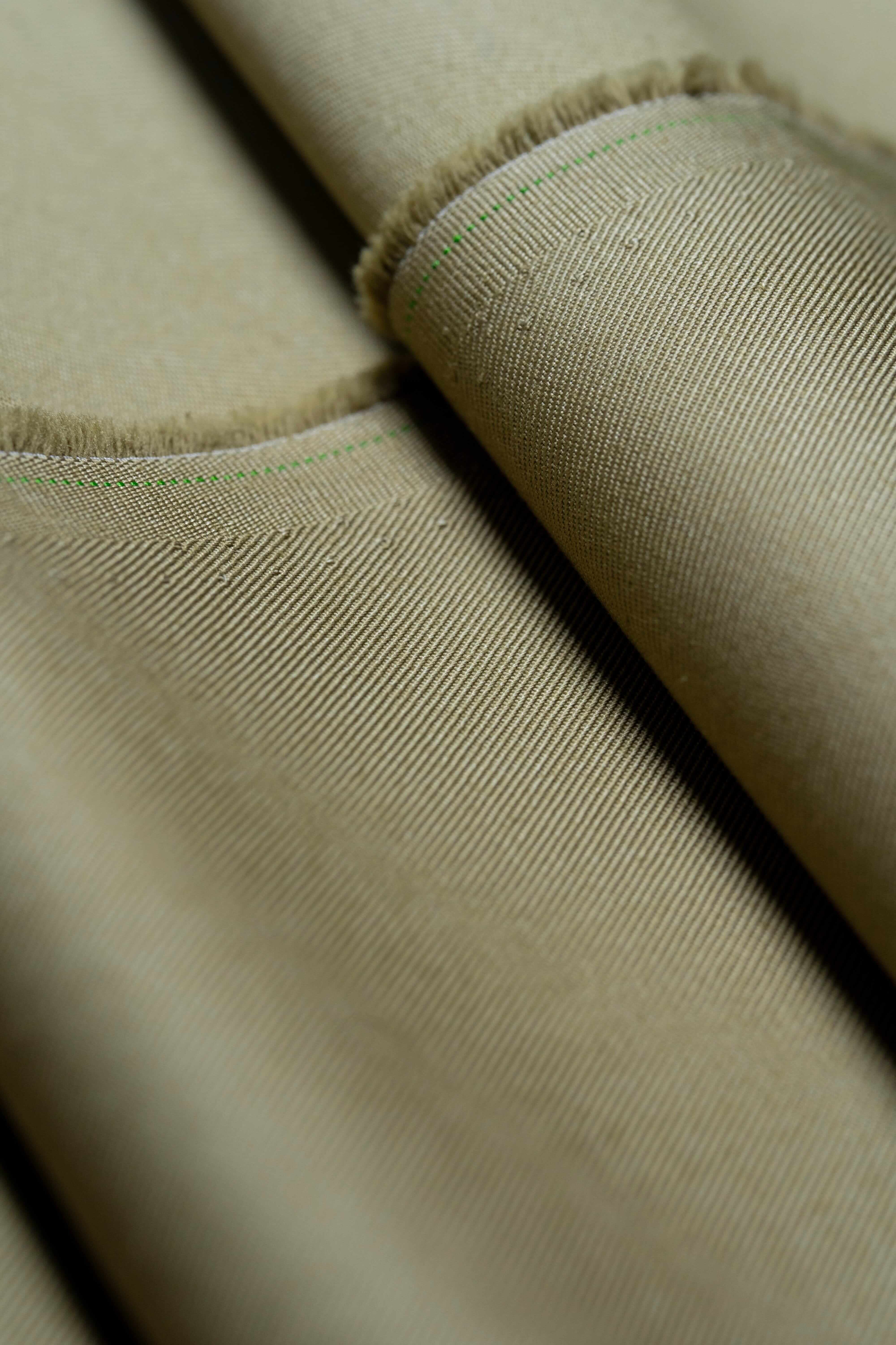 Modern Suit Fabrics-Loro Piana N704068 Loro Piana Taupe Twill Cotton Trousers-1.3m