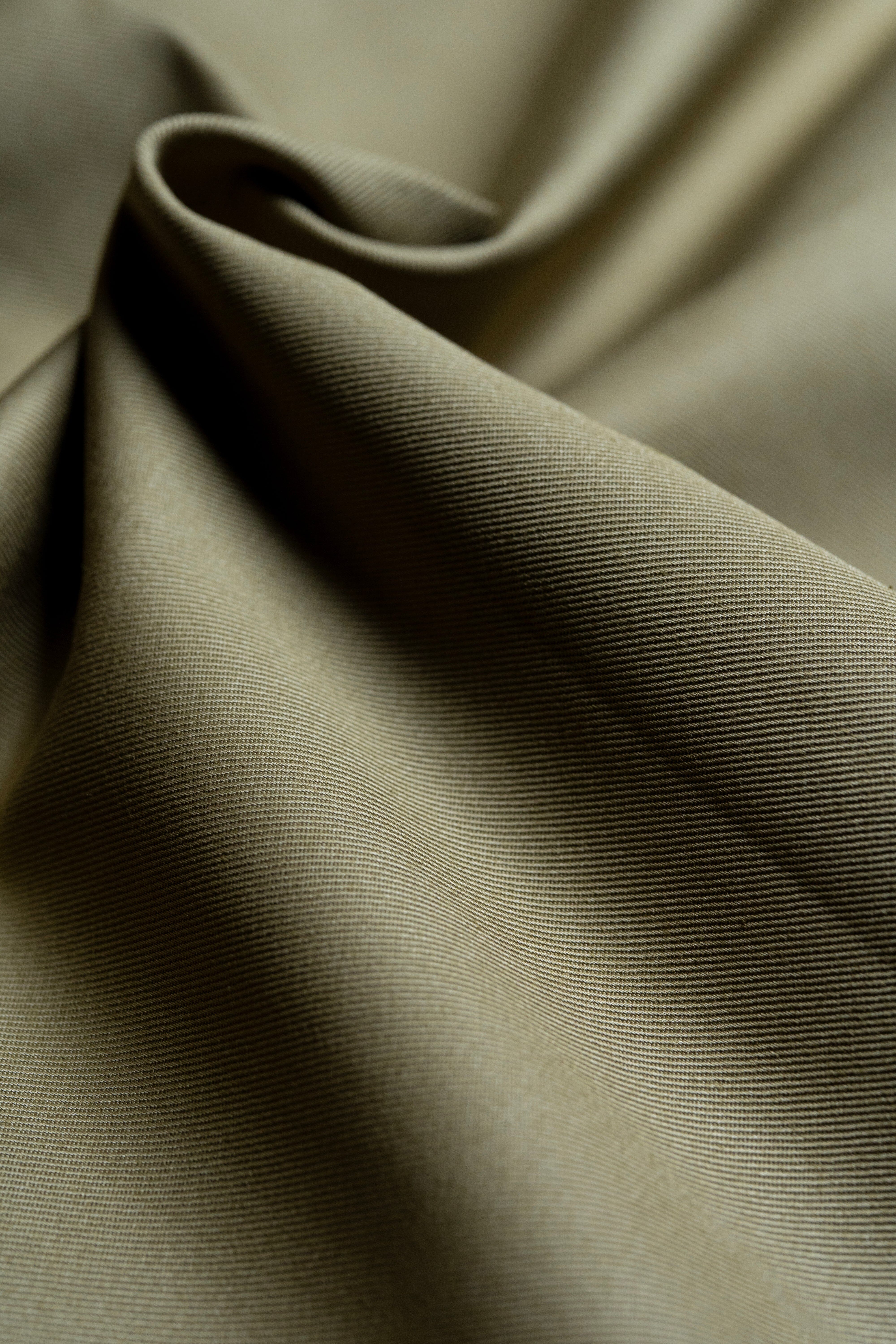 Modern Suit Fabrics-Loro Piana N704068 Loro Piana Taupe Twill Cotton Trousers-1.3m