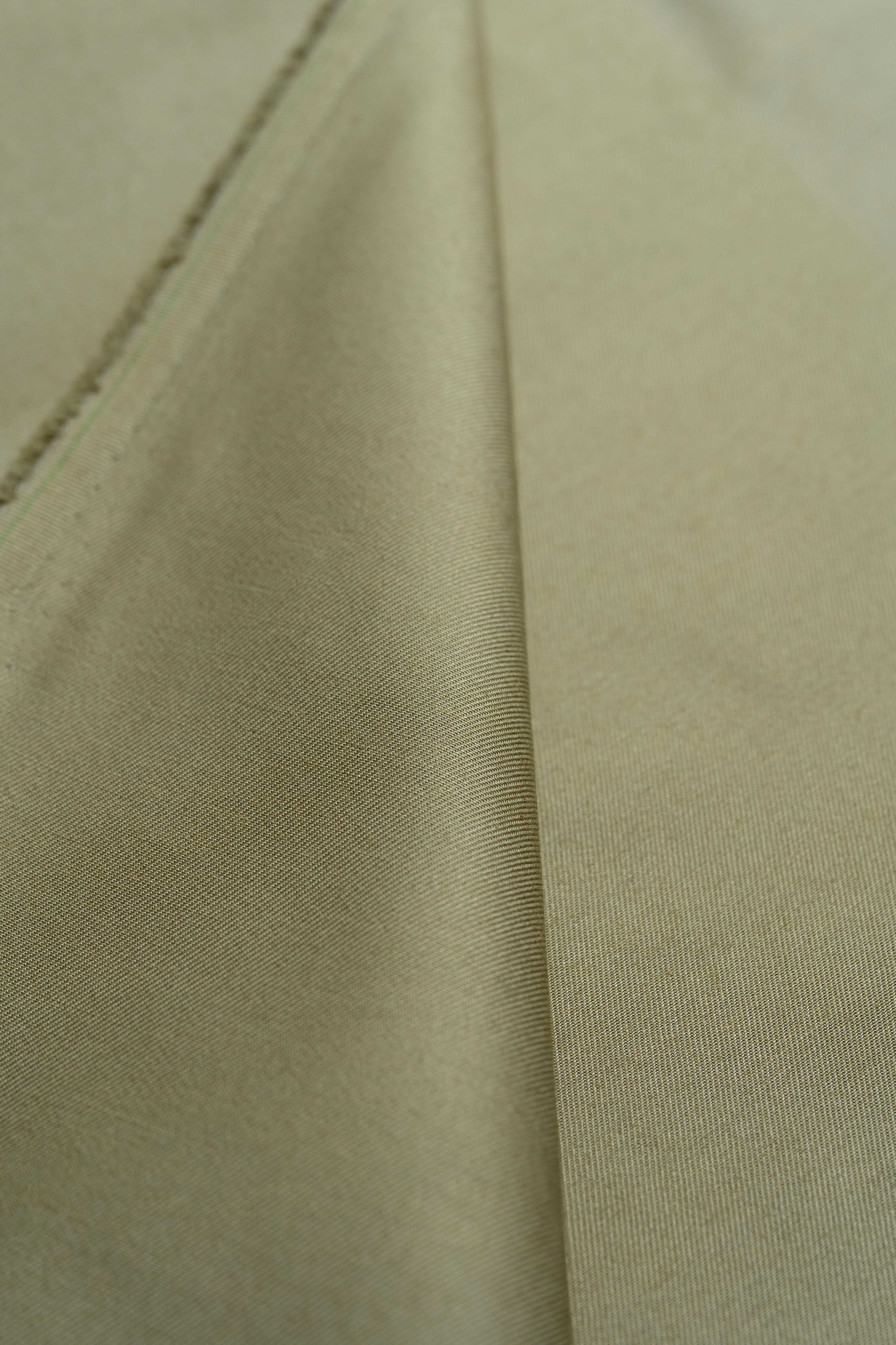Modern Suit Fabrics-Loro Piana N704068 Loro Piana Taupe Twill Cotton Trousers-1.3m