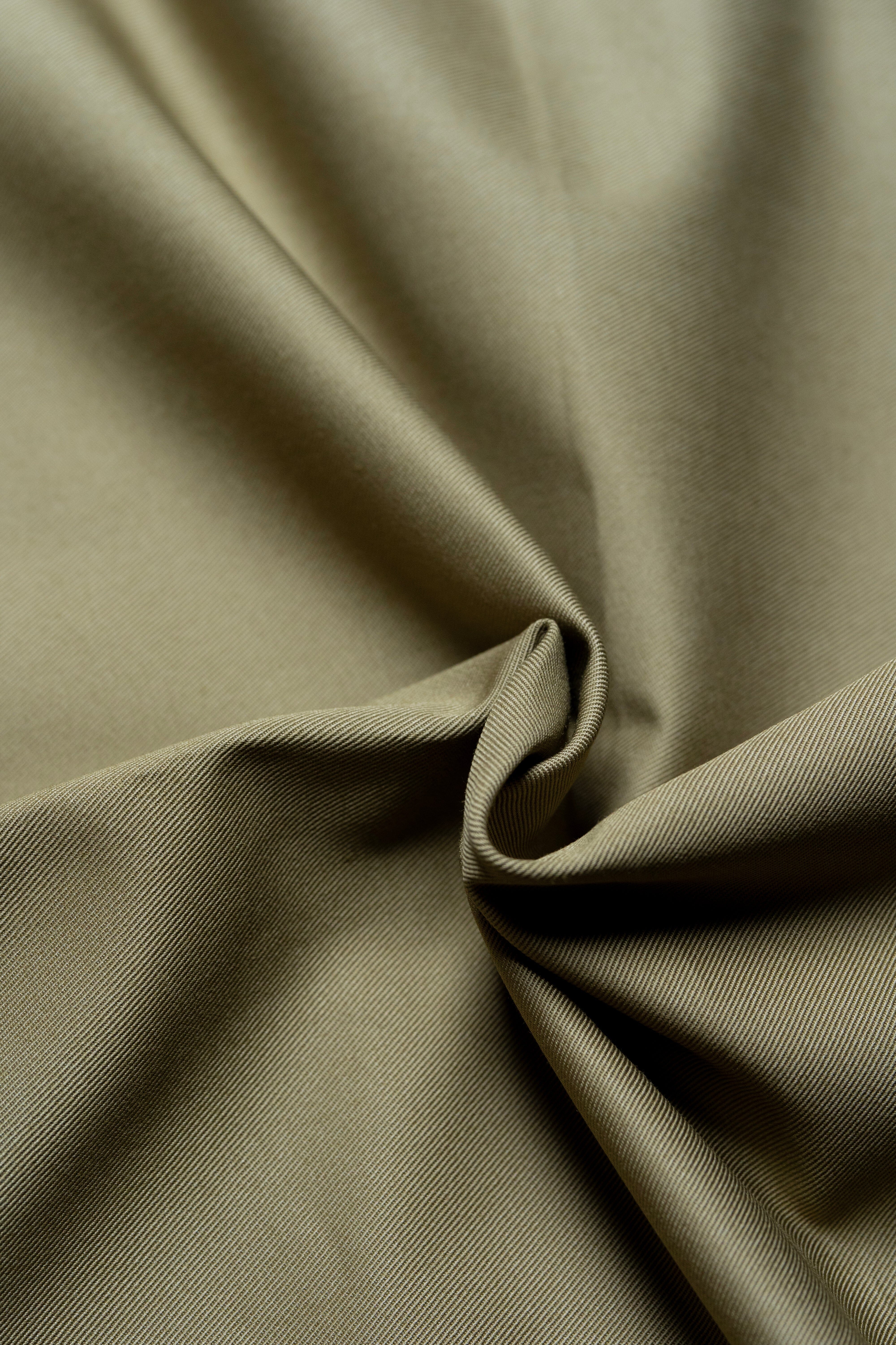 Modern Suit Fabrics-Loro Piana N704068 Loro Piana Taupe Twill Cotton Trousers-1.3m
