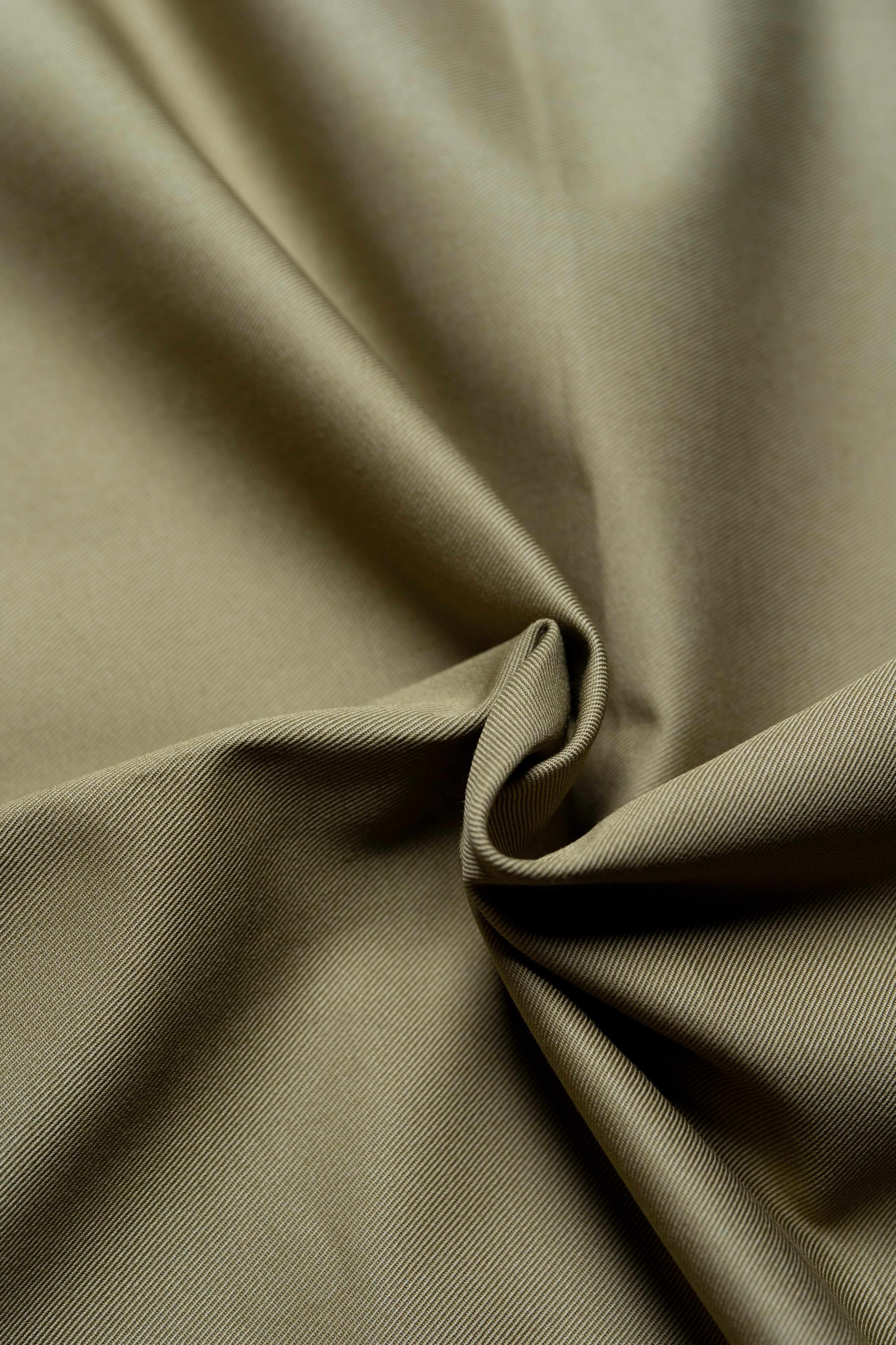 Modern Suit Fabrics-Loro Piana N704068 Loro Piana Taupe Twill Cotton Trousers-1.3m