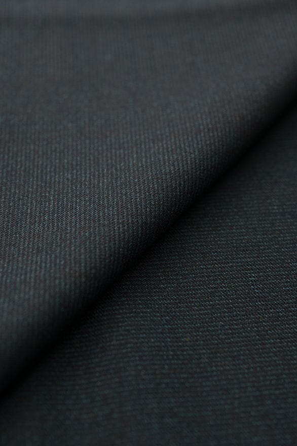 Vintage Suit Fabrics-Martin Sons & Co V20325 Dark Moss Green Stripe Wool Suiting -3m