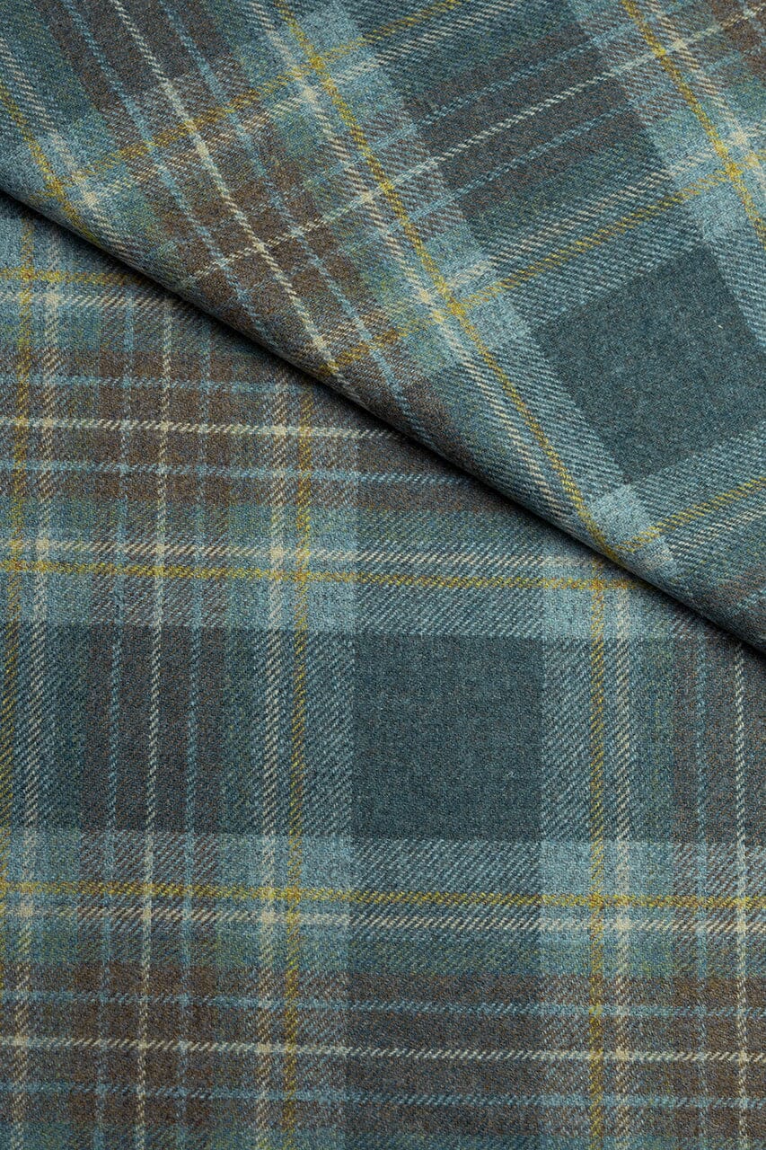 LaGondola Suit Fabric-Marton Mills GC50507 Marton Mills Winte Jacketing-18x19cm Seafoam Plaid