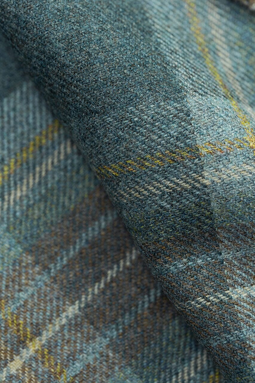 LaGondola Suit Fabric-Marton Mills GC50507 Marton Mills Winte Jacketing-18x19cm Seafoam Plaid