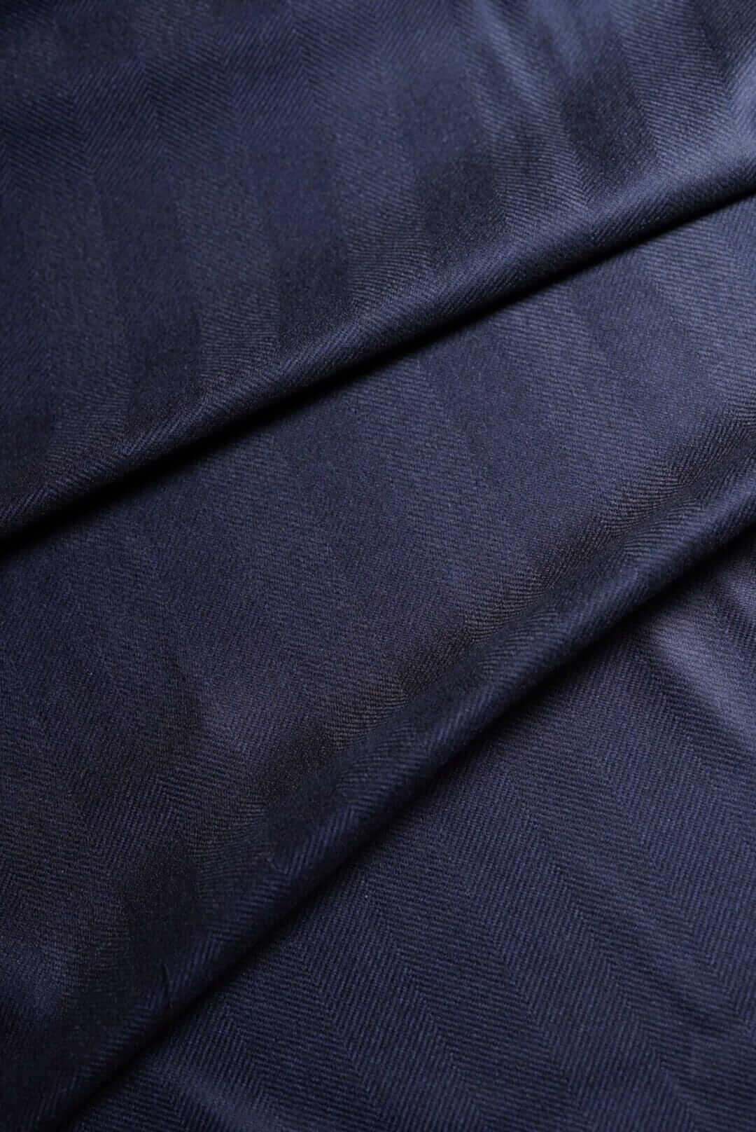 Modern Suit Fabrics-Marton Mills LO001 Marton Mills Dark Navy Herringbone For Suit Jacket-2m