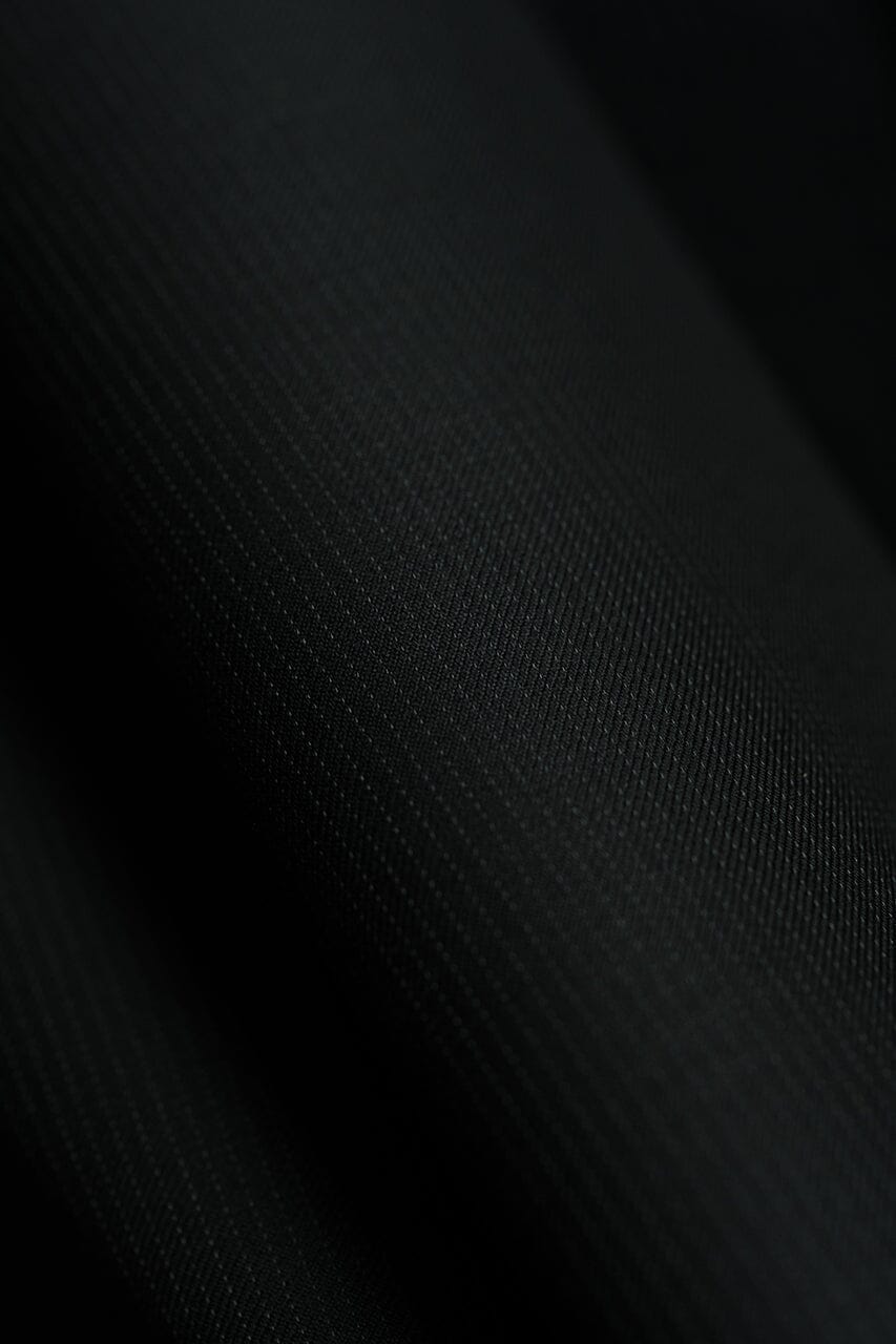 Vintage Suit Fabrics-Marzoni V23419 Marzoni Black Stripe Wool Suiting -3m