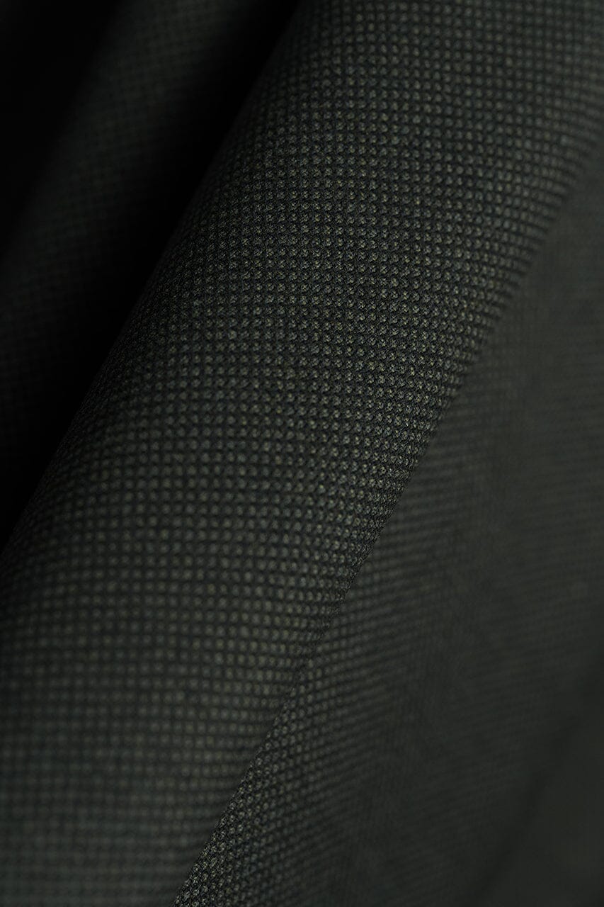 Vintage Suit Fabrics-Marzoni V23420 Marzoni Coffee Nailhead Wool Cashmere Suiting -2.7m