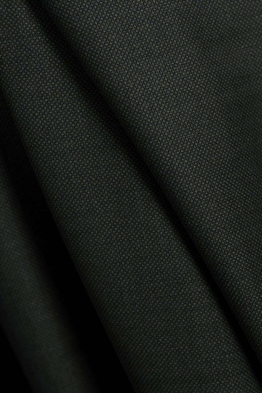 Vintage Suit Fabrics-Marzoni V23420 Marzoni Coffee Nailhead Wool Cashmere Suiting -2.7m