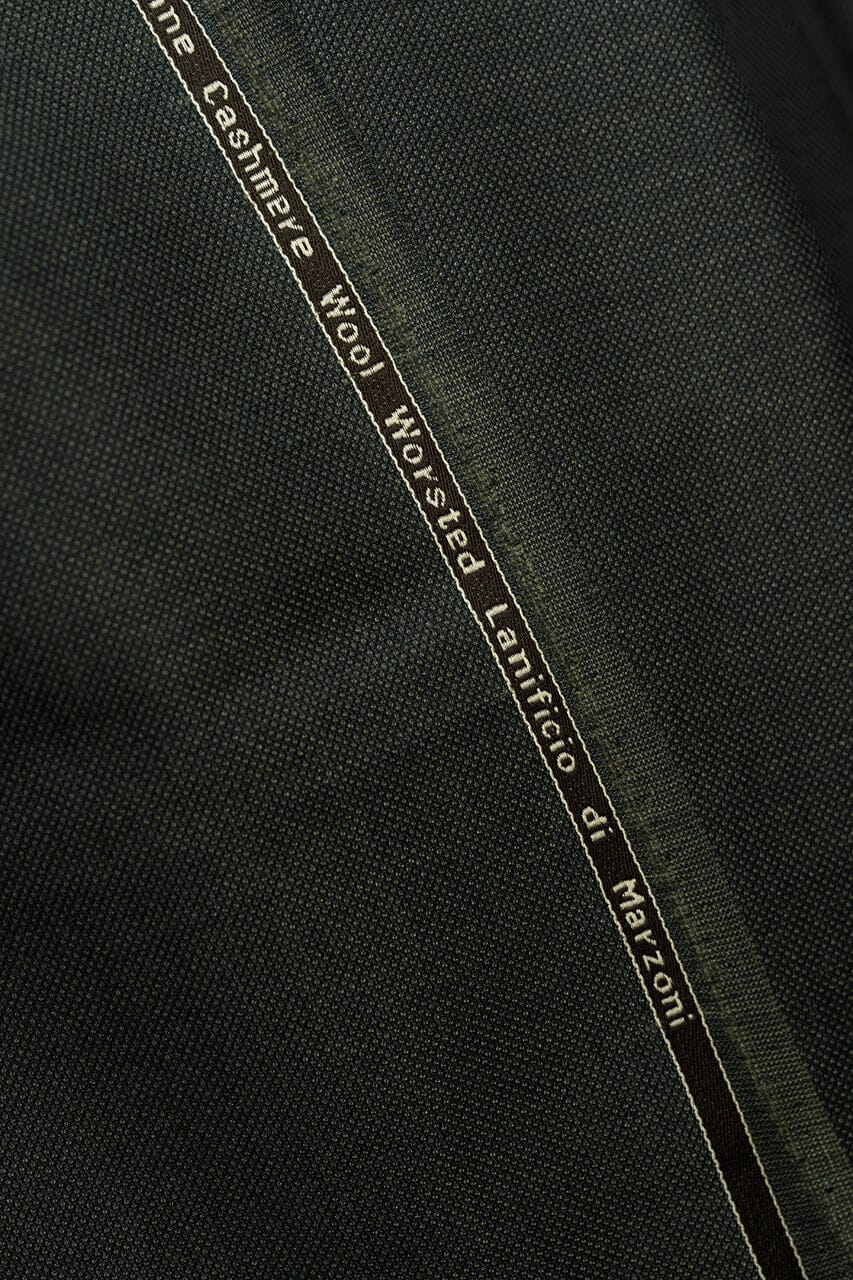 Vintage Suit Fabrics-Marzoni V23420 Marzoni Coffee Nailhead Wool Cashmere Suiting -2.7m