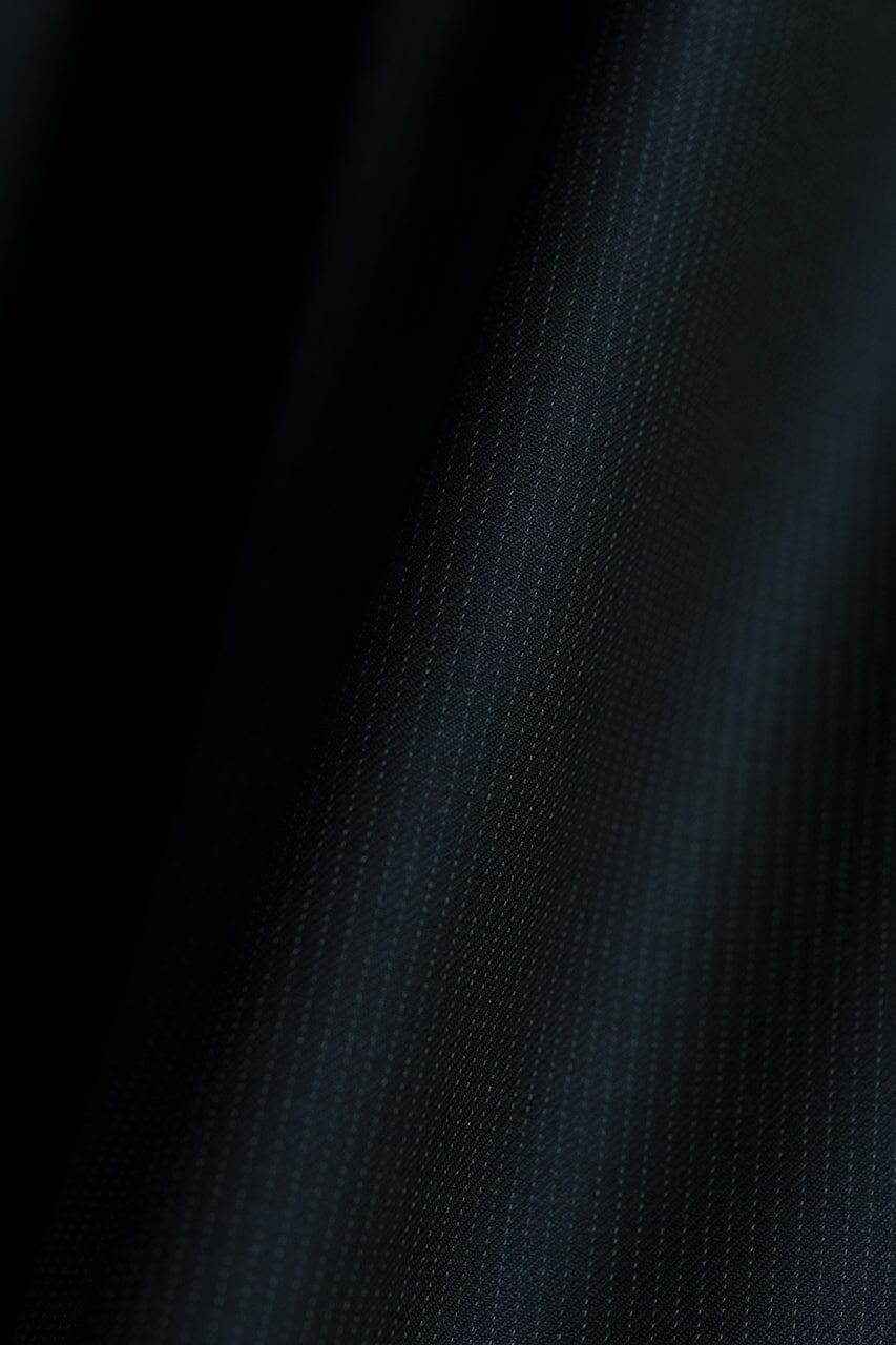Vintage Suit Fabrics-Marzoni V23423 Marzoni Navy Stripe Wool Suiting -3m