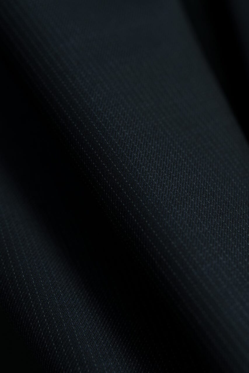 Vintage Suit Fabrics-Marzoni V23423 Marzoni Navy Stripe Wool Suiting -3m