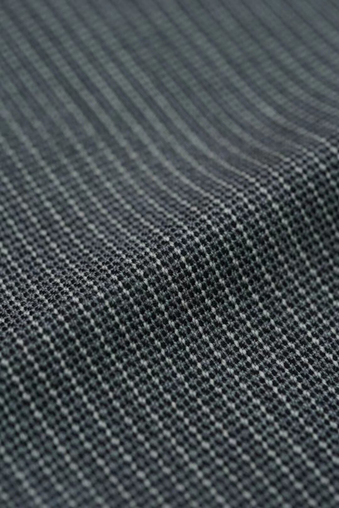 Vintage Suit Fabrics-Pelecia V20047 Silver Pinstripe Winter Wool-2.6m