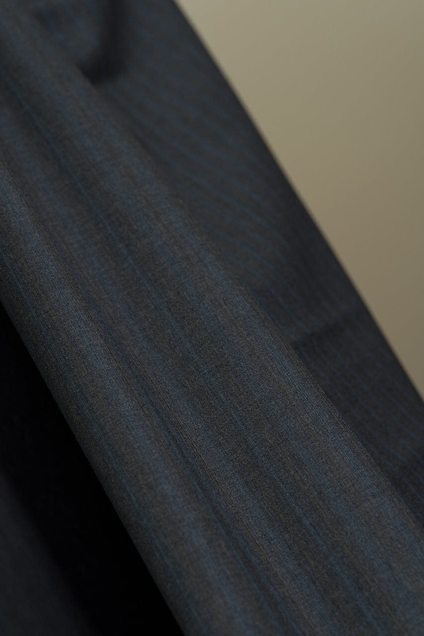 Vintage Suit Fabrics-Santa barbara V20192 Santa Barbara Grey Stripe Wool Suiting -3m
