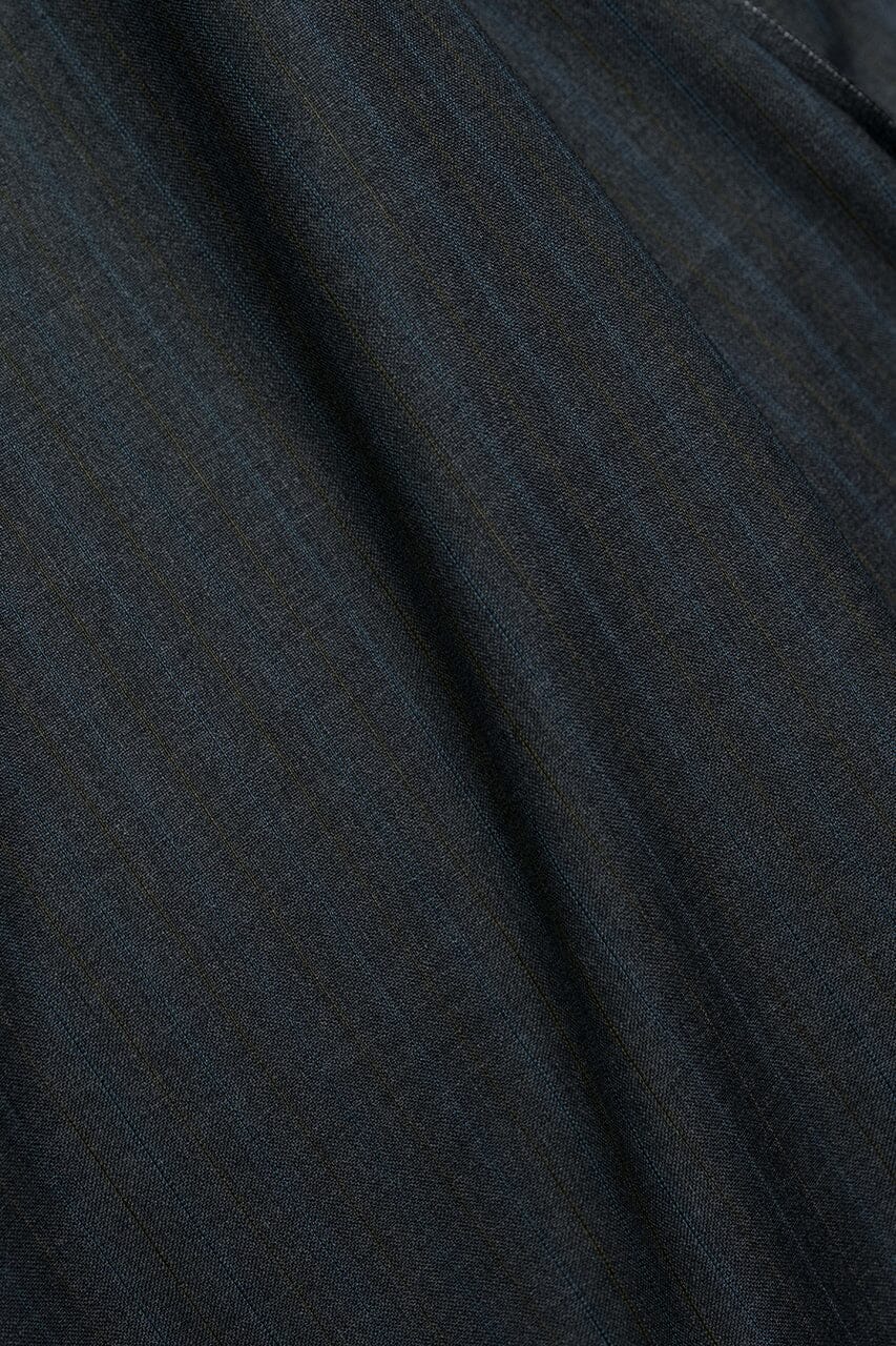 Vintage Suit Fabrics-Santa barbara V20192 Santa Barbara Grey Stripe Wool Suiting -3m