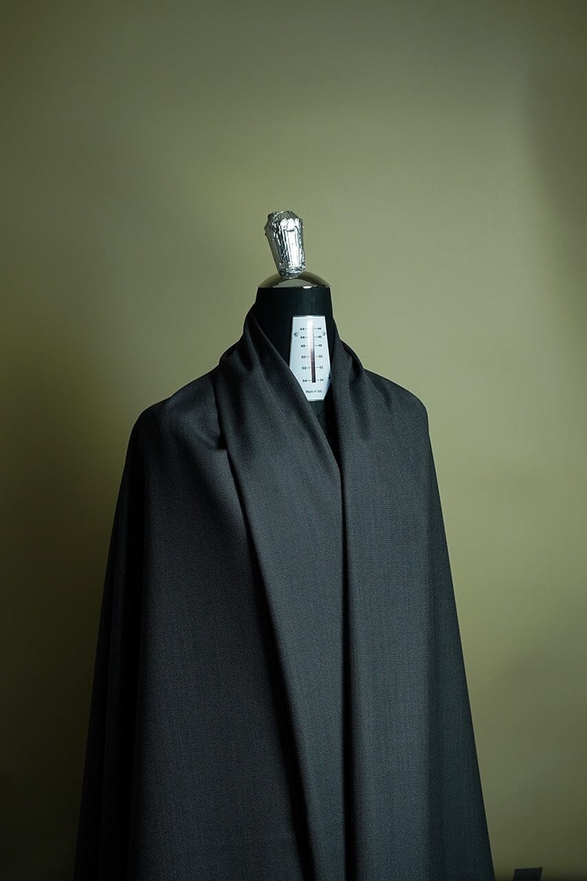 Vintage Suit Fabrics-Santa barbara V20243 Santa Barbara Charcoal Wool Suiting -2.9m