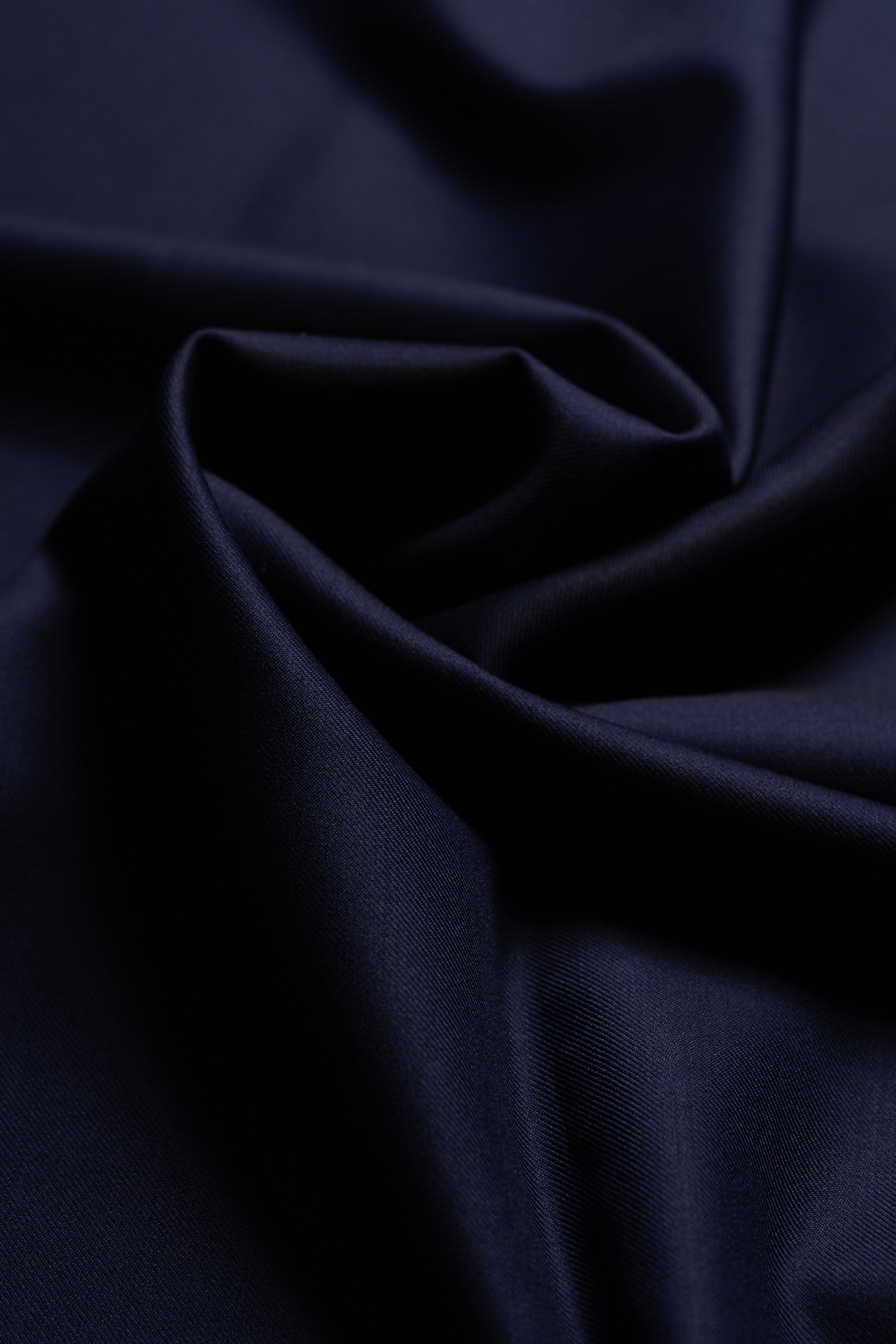 Modern Suit Fabrics-VBC 2237 16 VBC Navy Super 110's Wool Suiting - 3m