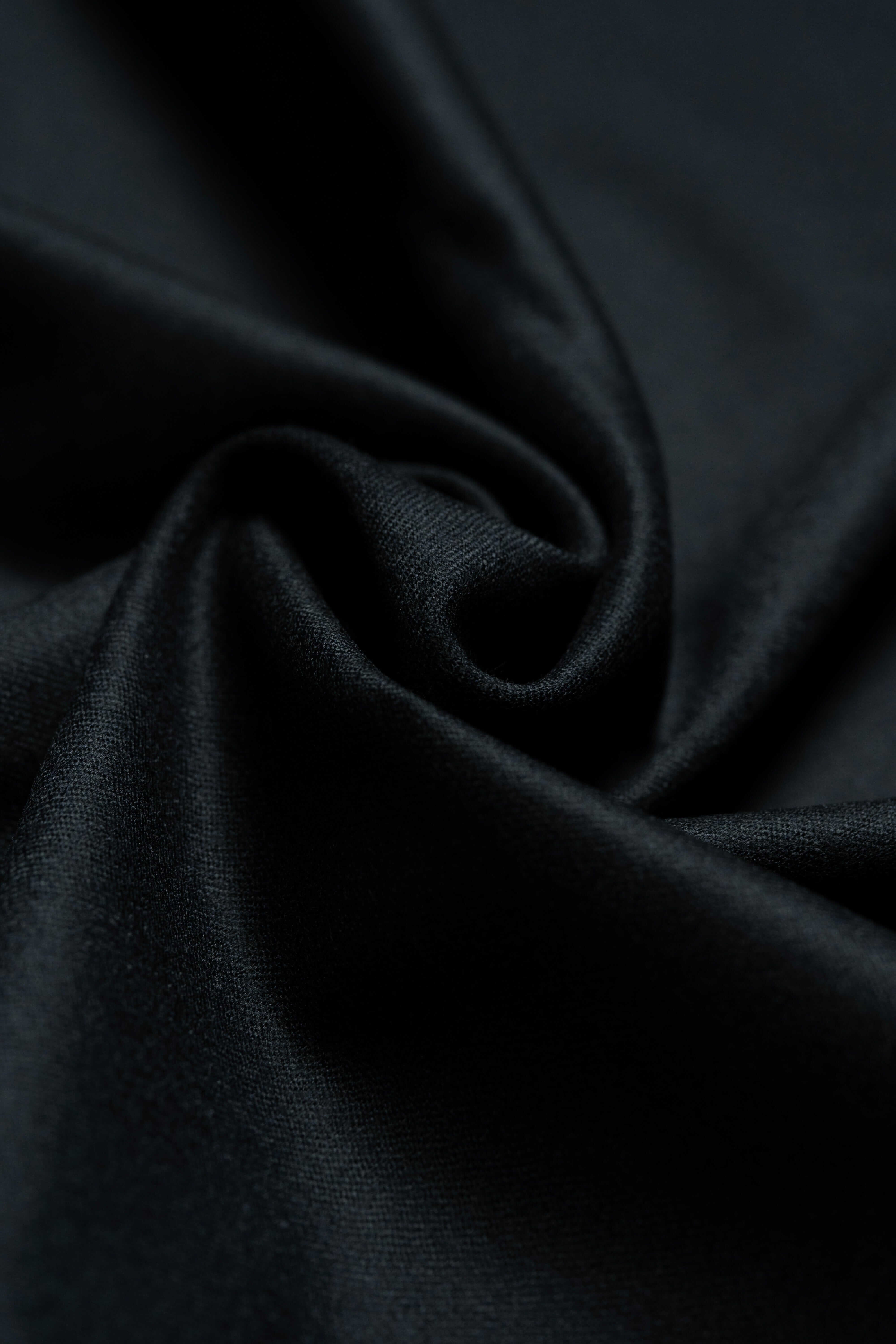 Modern Suit Fabrics-VBC GC30439 VBC Black Super 120's Flannel Trousers - 1.8m