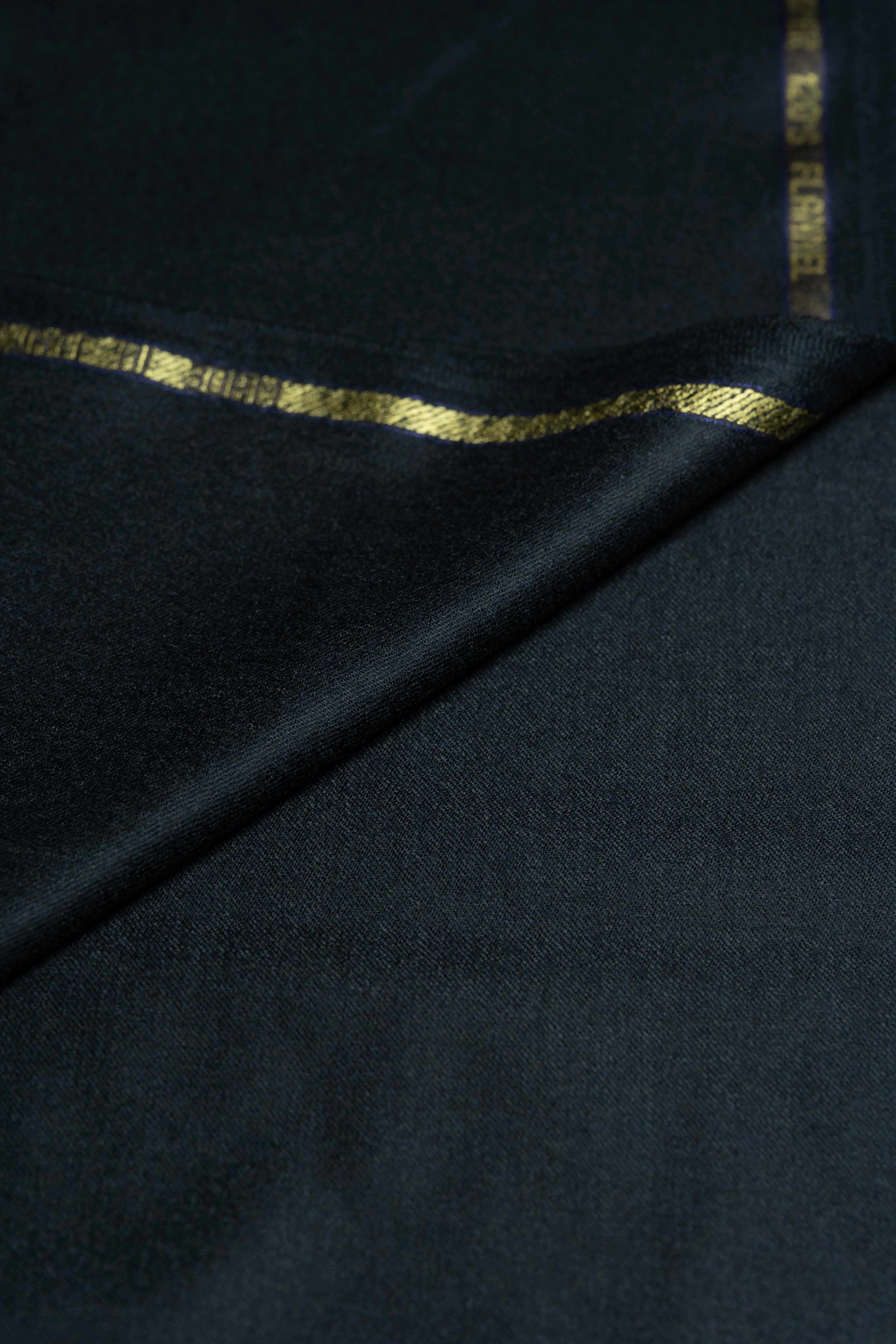 Modern Suit Fabrics-VBC GC30439 VBC Black Super 120's Flannel Trousers - 1.8m