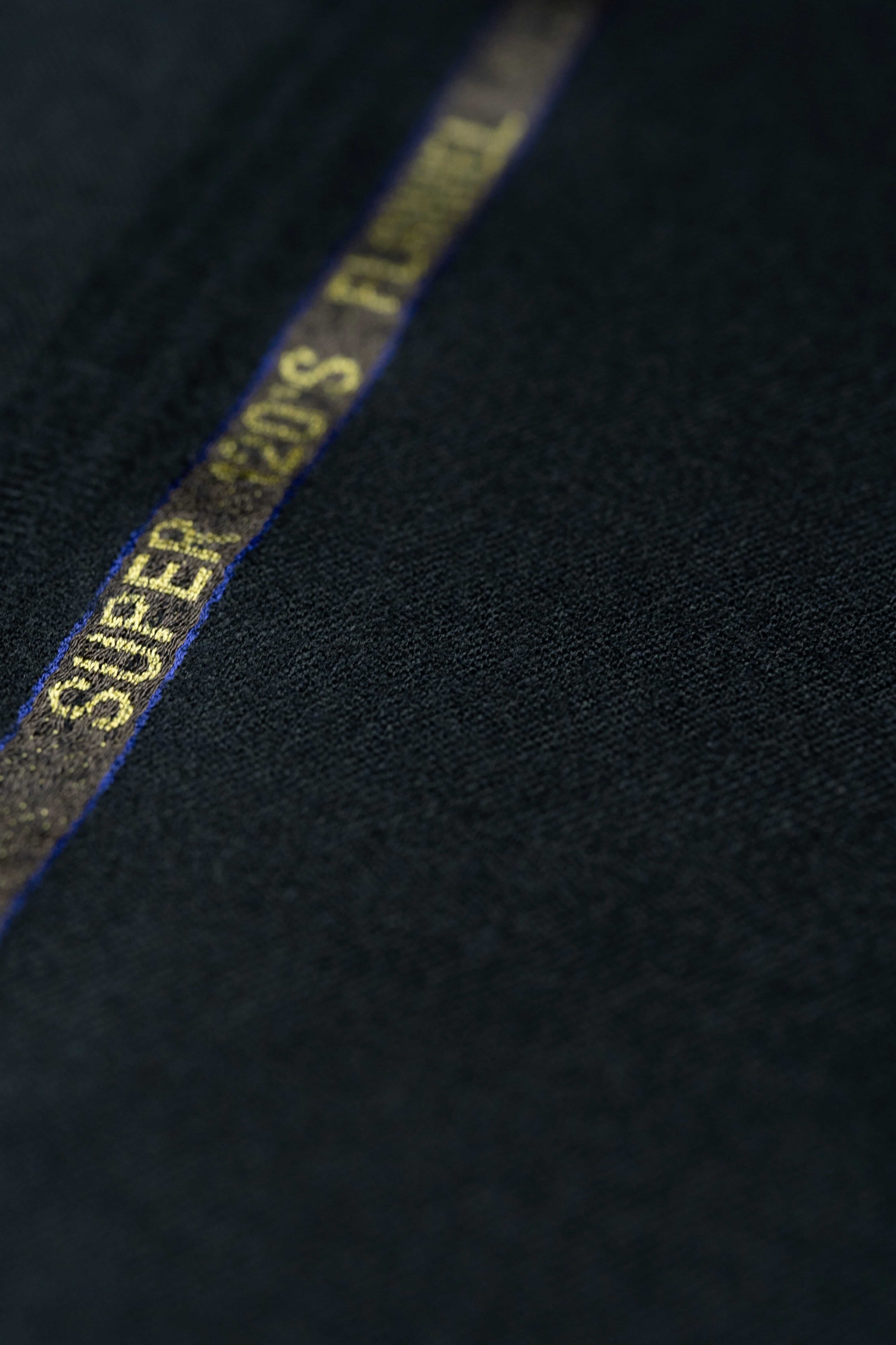 Modern Suit Fabrics-VBC GC30439 VBC Black Super 120's Flannel Trousers - 1.8m