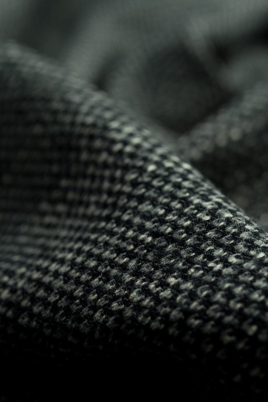LaGondola Suit Fabric-VBC GC50311 VBC Wool Silk Jacketing-Black Birdeye