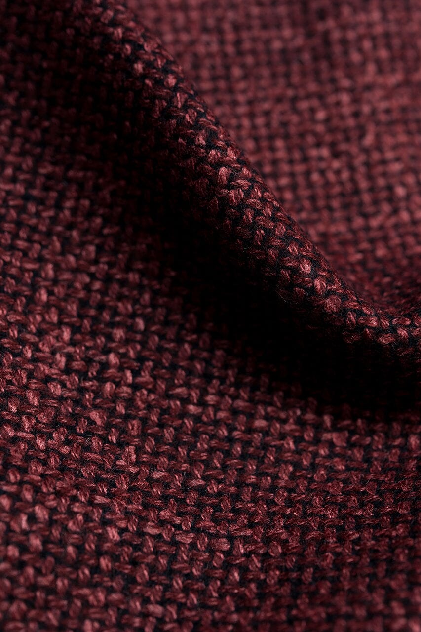 LaGondola Suit Fabric-VBC GC50319 VBC Wool Silk Jacketing-Red Basketweave