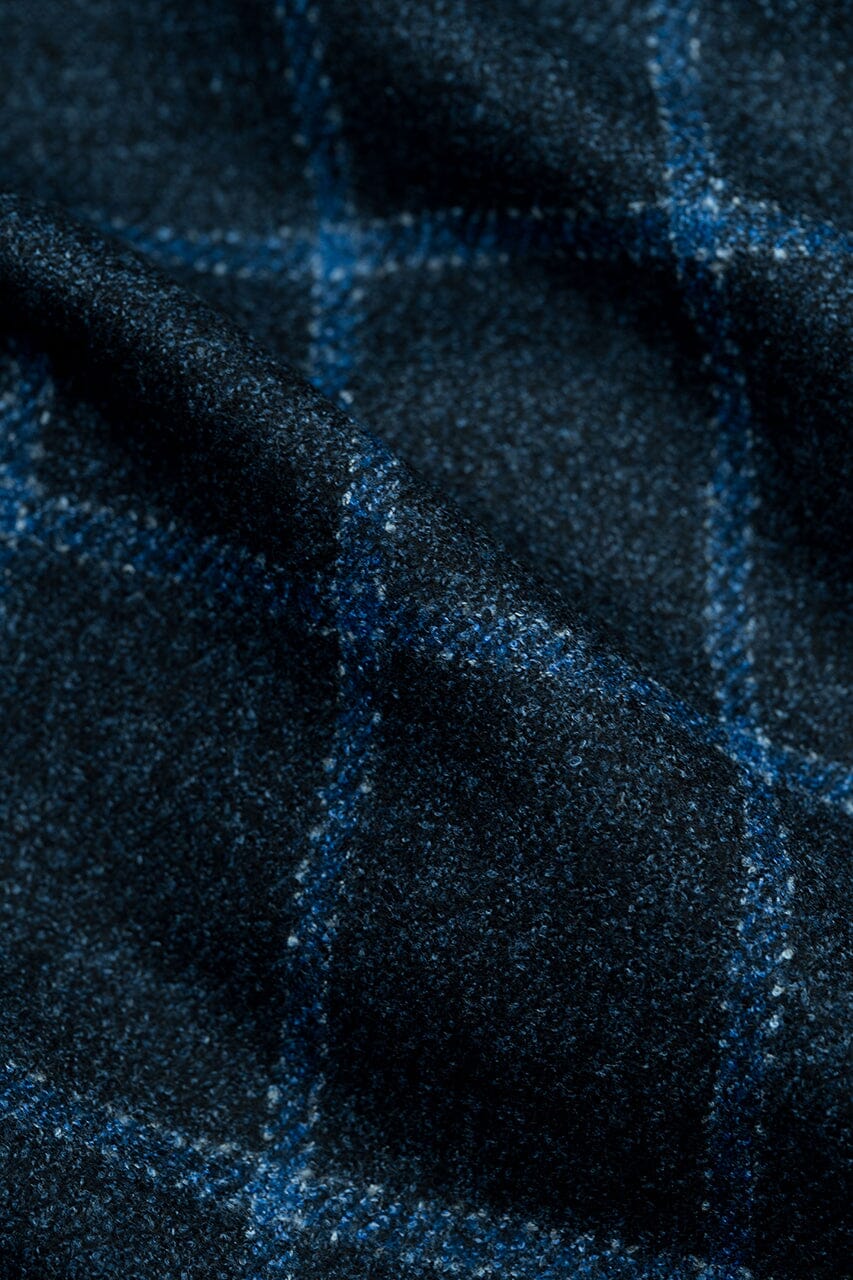 LaGondola Suit Fabric-VBC GC50409 VBC Wool Blended Jacketing-6.5x19cm Blue&Blue