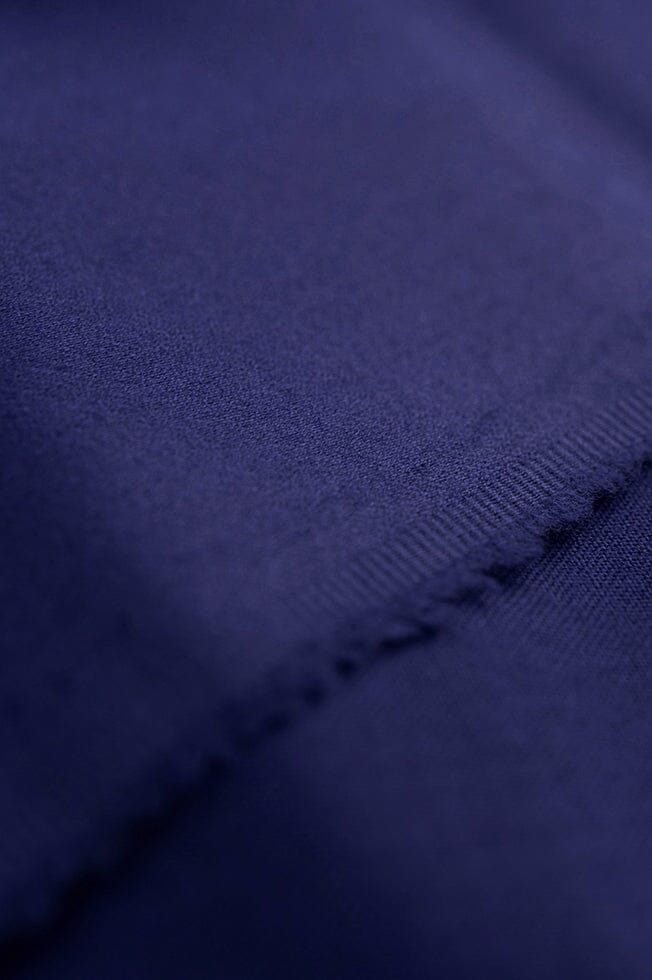 Vintage Suit Fabrics-Vintage V10181 Superfine Navy Wool Satin Jacketing-1.9m