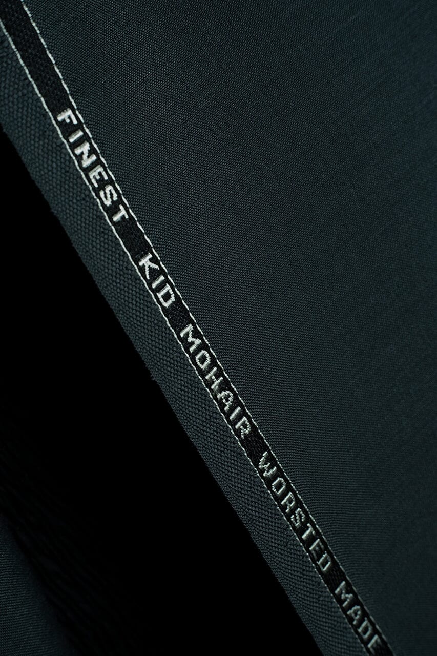 Vintage Suit Fabrics-Vintage V20012 Grey Plain Kid Mohair Suiting -3m