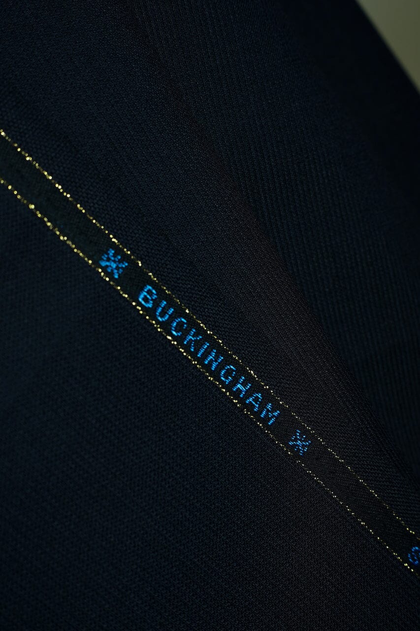 Vintage Suit Fabrics-Vintage V20041 Navy Stipe Wool Suiting -1.9m