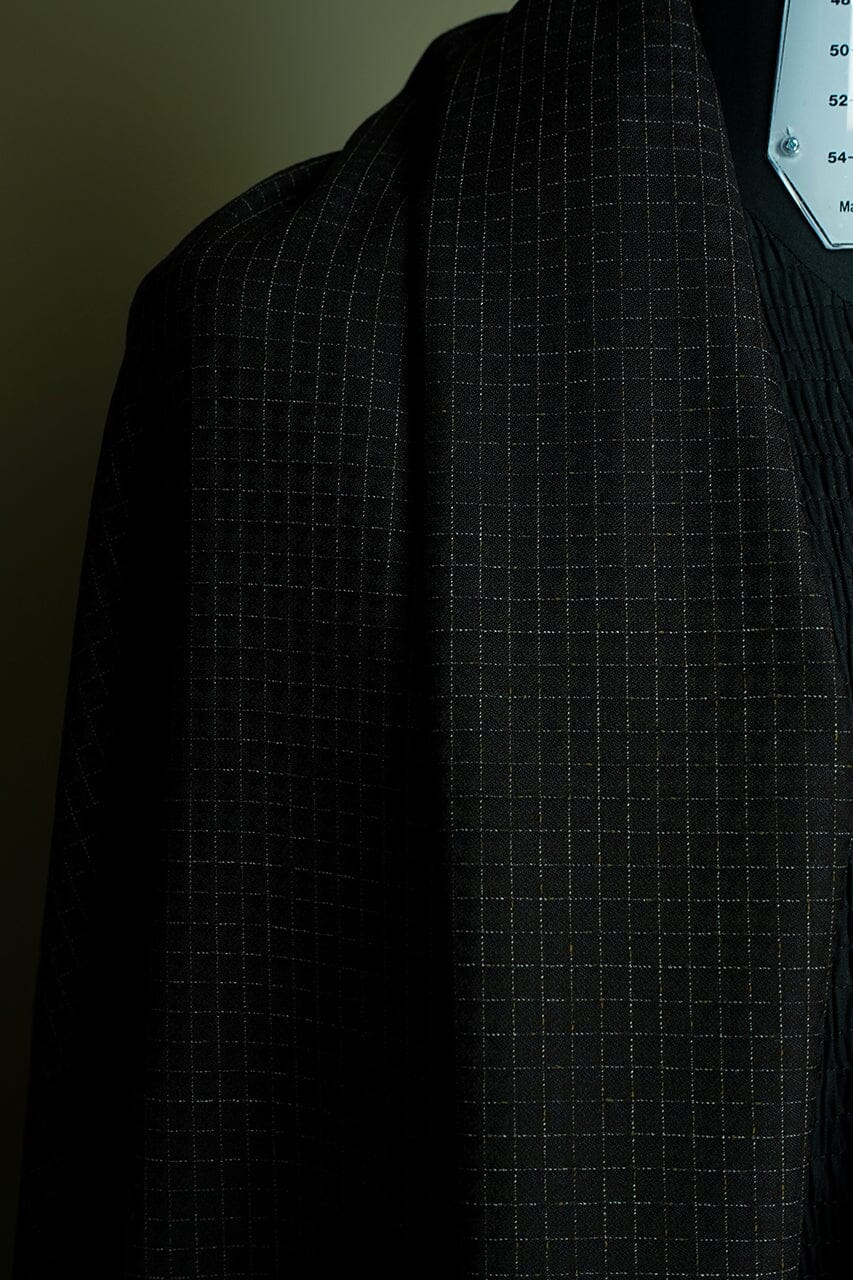 Vintage Suit Fabrics-Vintage V20043 Brown Checks Suiting-2.6m