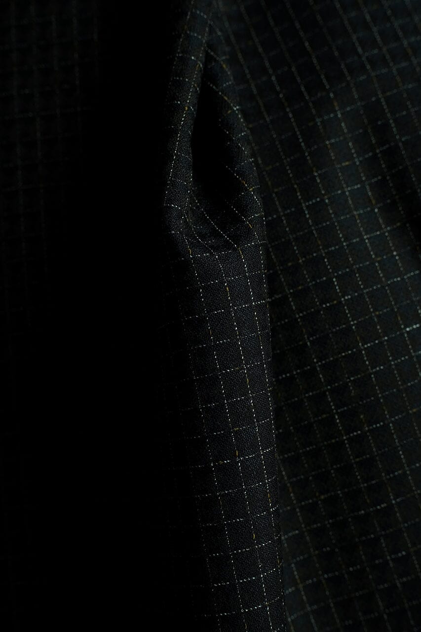 Vintage Suit Fabrics-Vintage V20043 Brown Checks Suiting-2.6m