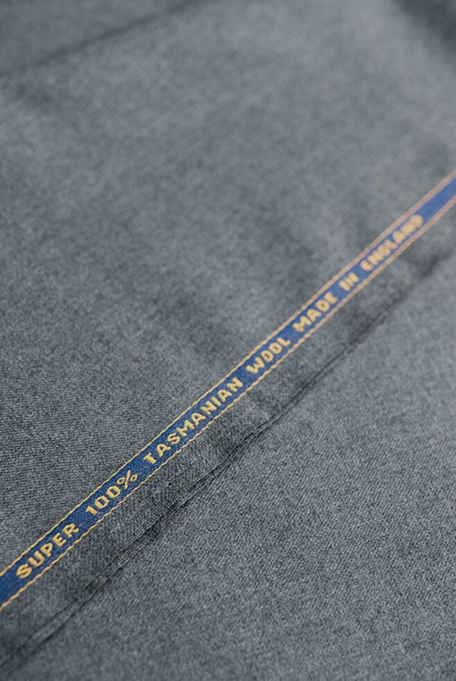 Vintage Suit Fabrics-Vintage V20170 Grey Twill Winter Suiting-3.5m