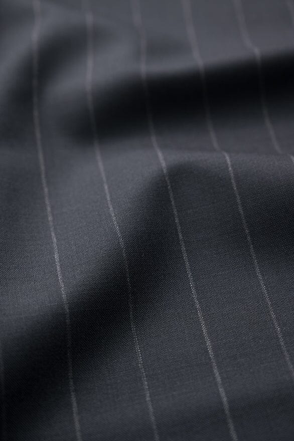 Vintage Suit Fabrics-Vintage V20250 Charcoal Stripe Suiting -3.2m