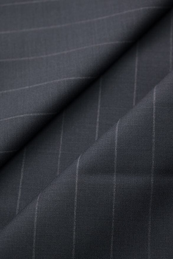 Vintage Suit Fabrics-Vintage V20250 Charcoal Stripe Suiting -3.2m