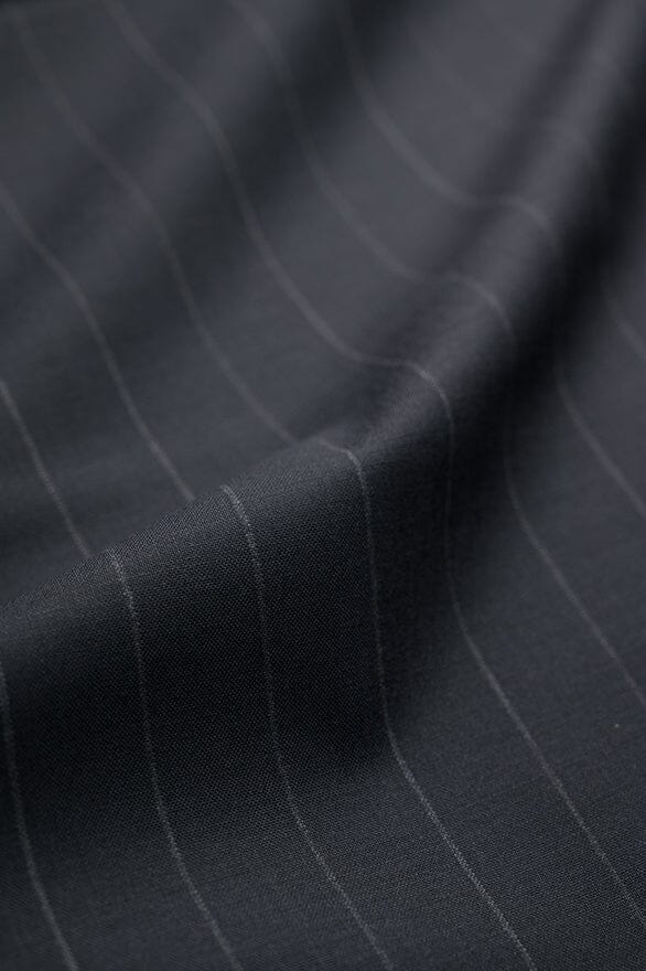 Vintage Suit Fabrics-Vintage V20250 Charcoal Stripe Suiting -3.2m