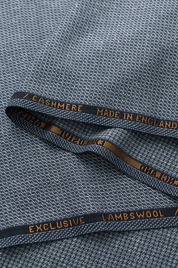 Vintage Suit Fabrics-Vintage V20292 Blue Lambswool & Cashmere Jacketing-1.7m