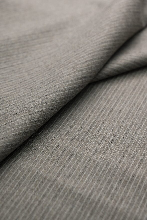Vintage Suit Fabrics-Vintage V20350 Light Brown Rock Stripe Wool Jacketing -1.9m